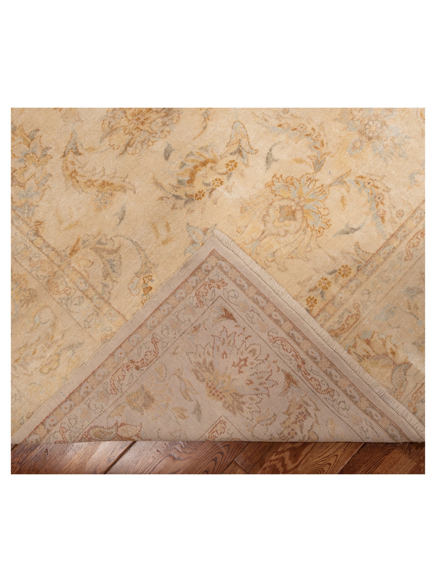 Yasemin Bayram Ivory Silver 8.3x9.11 Hand Knotted Rug