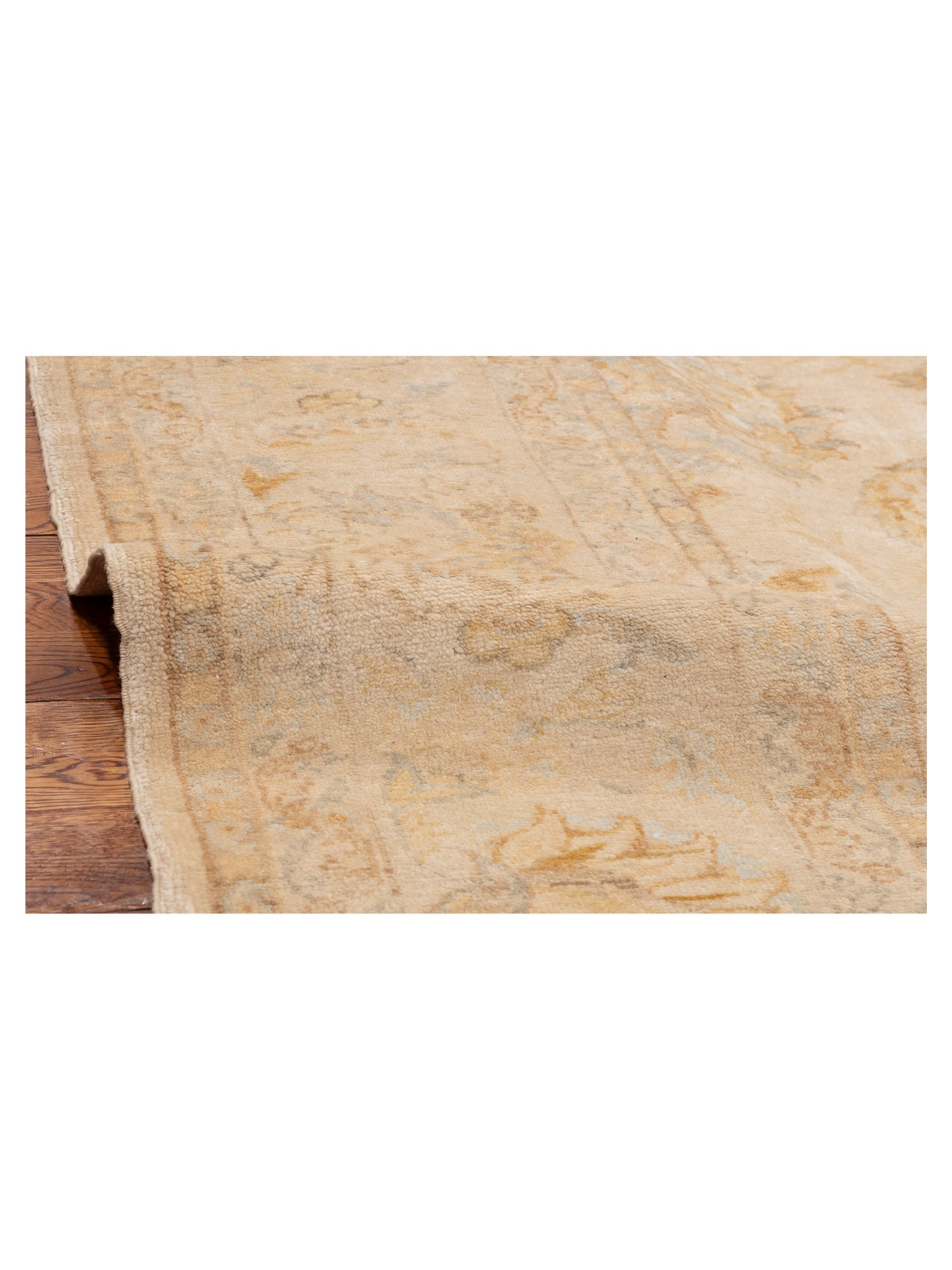 Yasemin Bayram Ivory Silver 8.3x9.11 Hand Knotted Rug