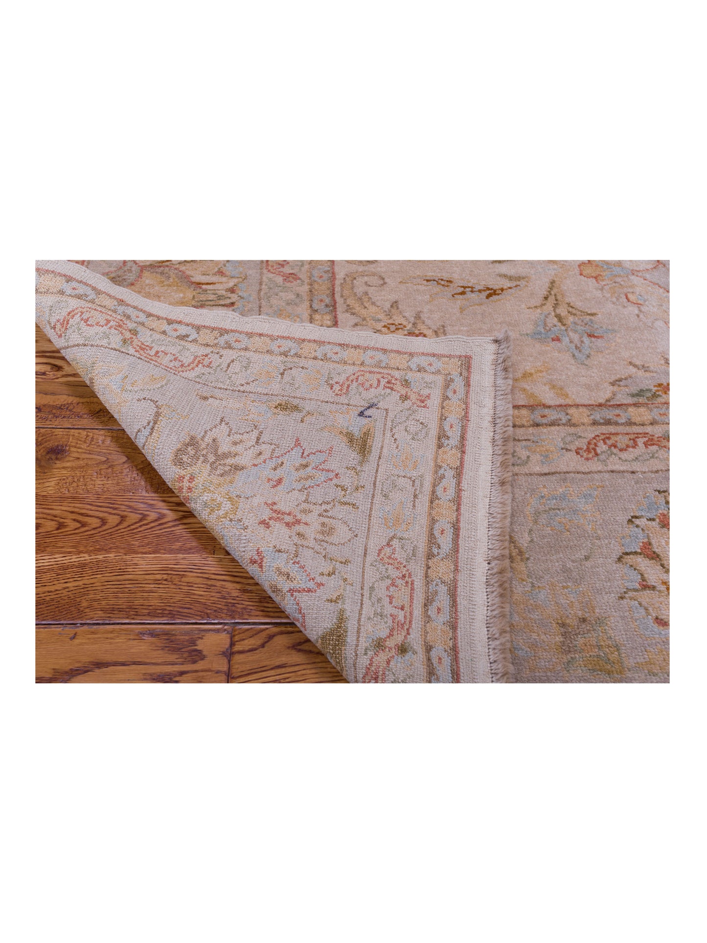 Yasemin Bayram Ivory Silver 8.3x9.11 Hand Knotted Rug