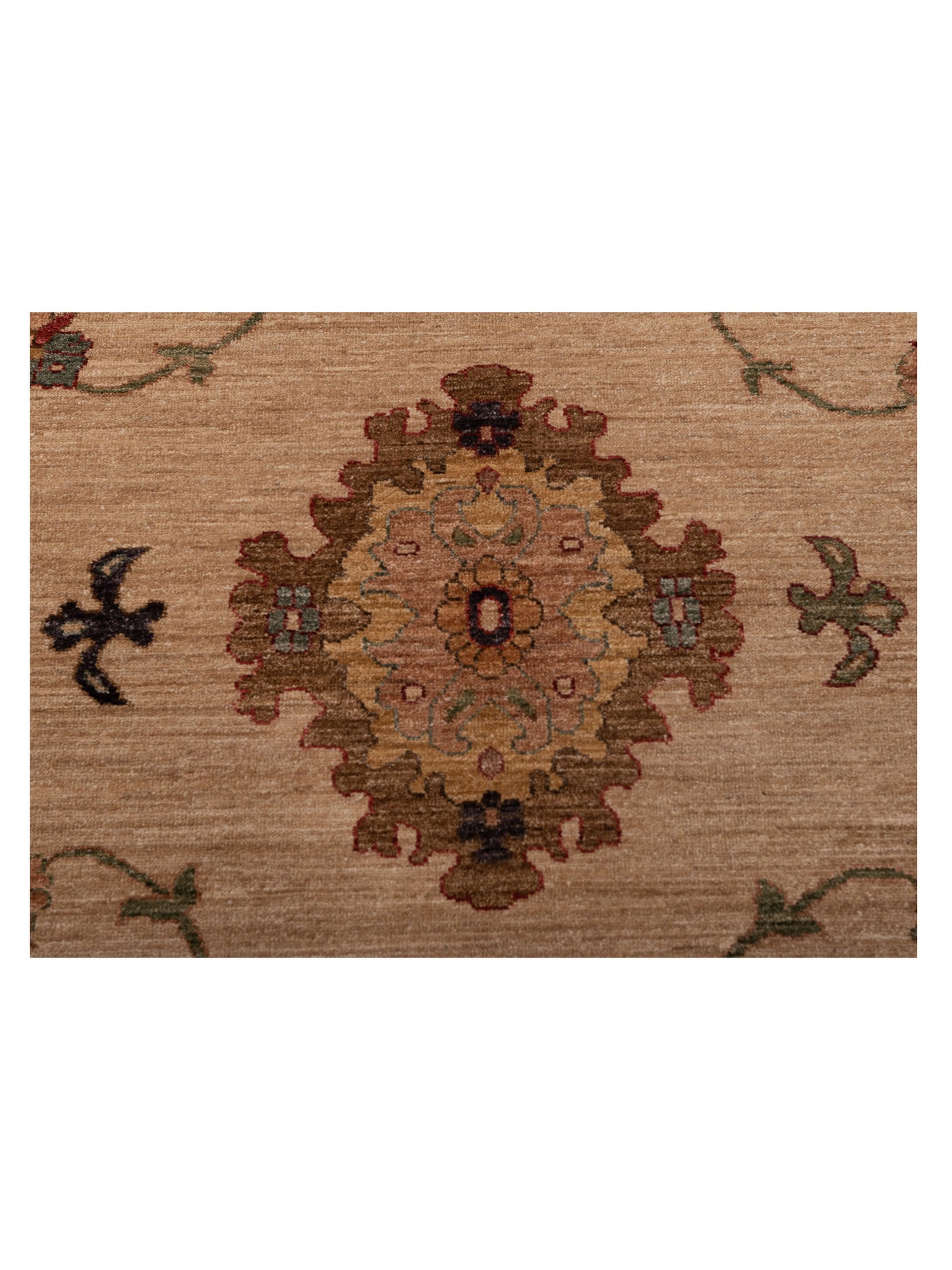 Elvan Tansu Ivory Gold 11.4x19.10 Hand Knotted Rug