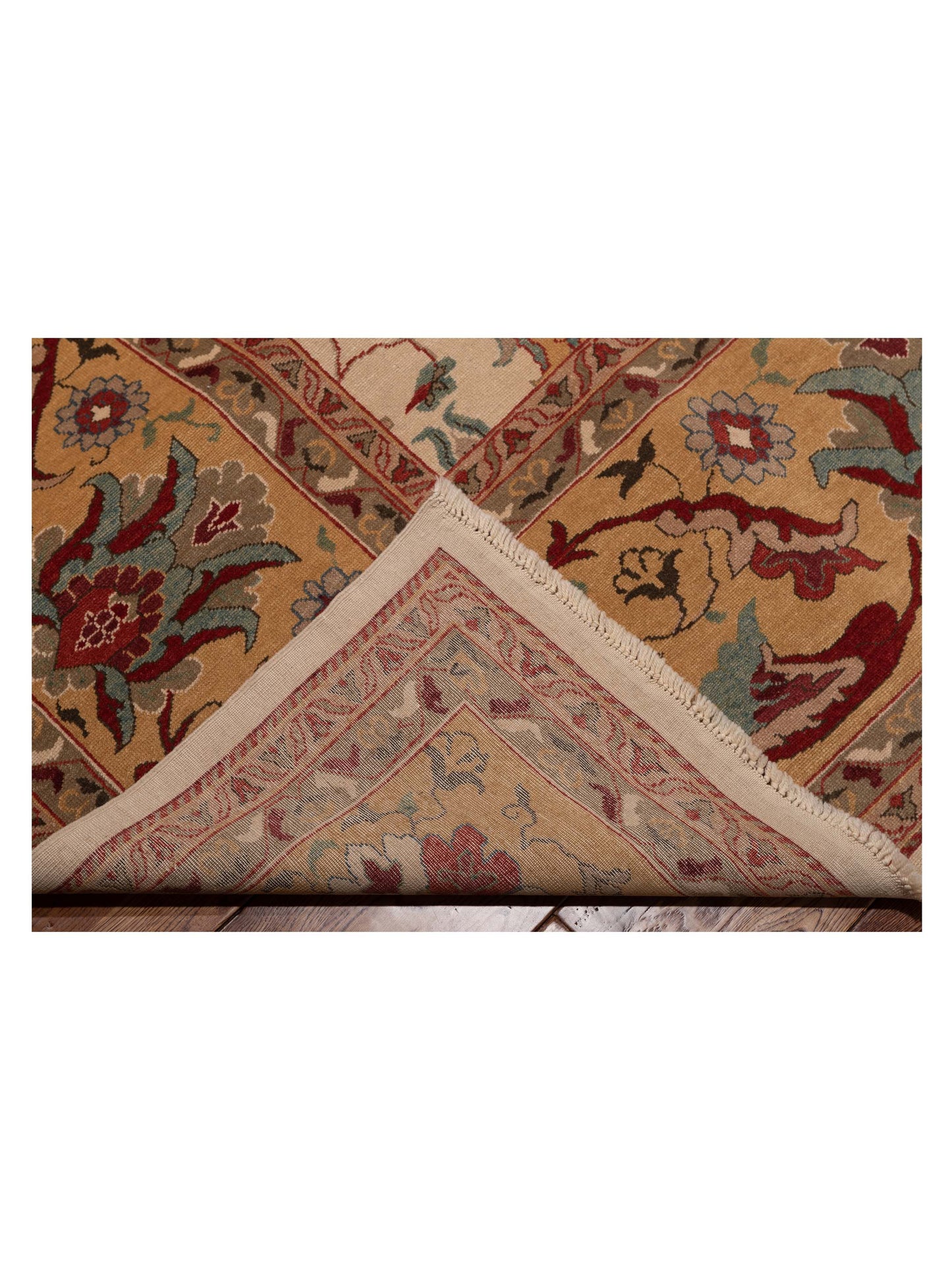 Antique Loom 98129 Ivory Gold 12.3x16.2 Hand Knotted Rug