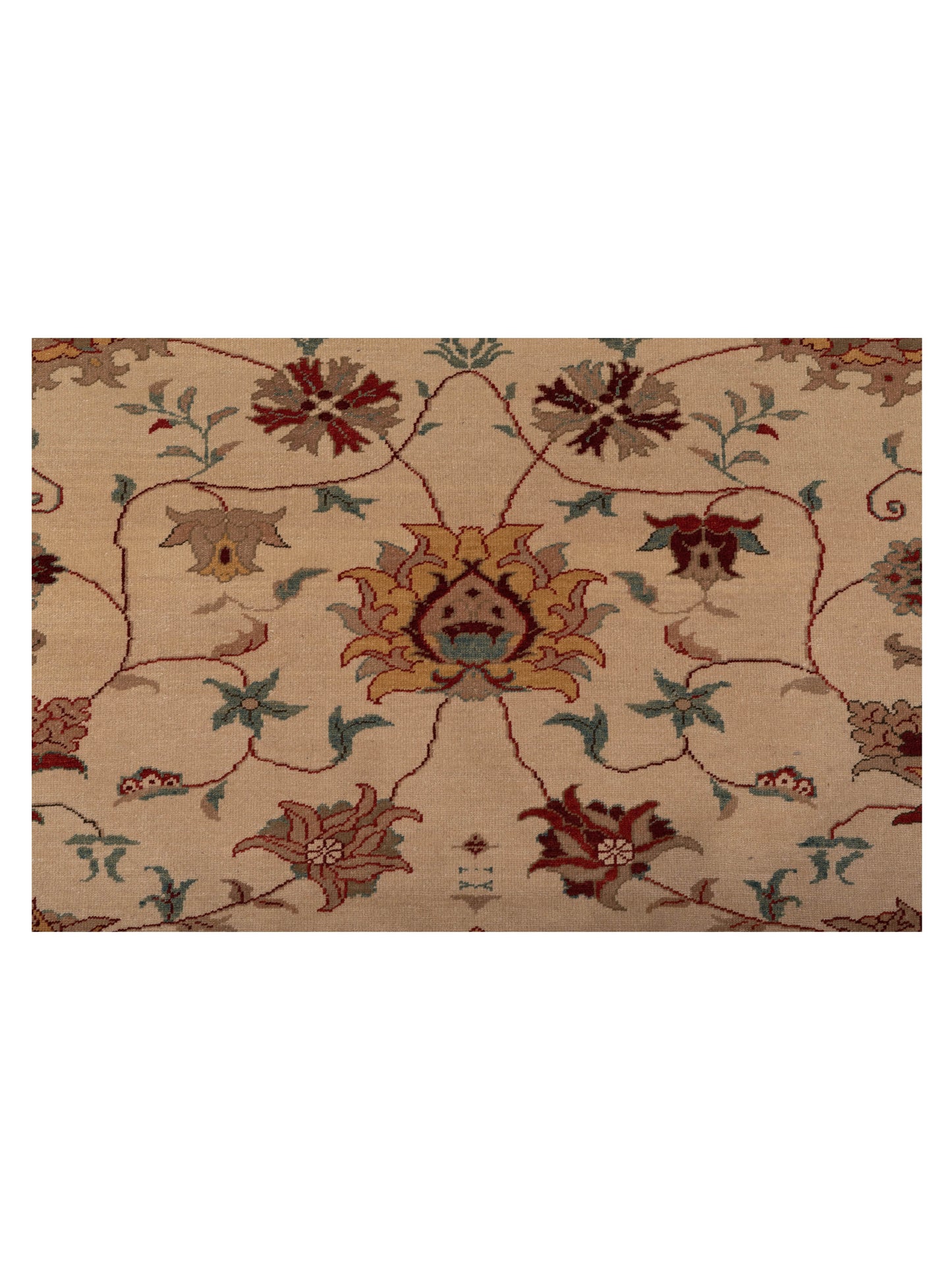 Antique Loom 98129 Ivory Gold 12.3x16.2 Hand Knotted Rug