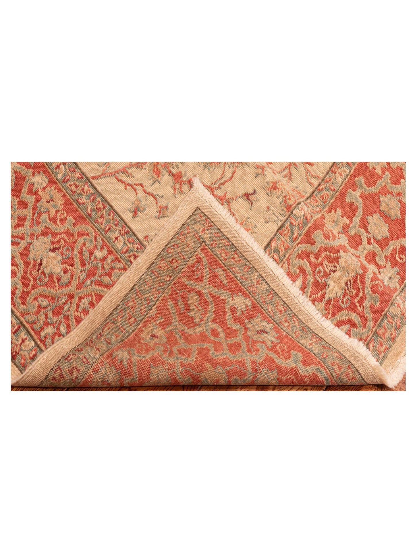 Antique Loom 98140 Ivory Rust 5.10x8.4 Hand Knotted Rug