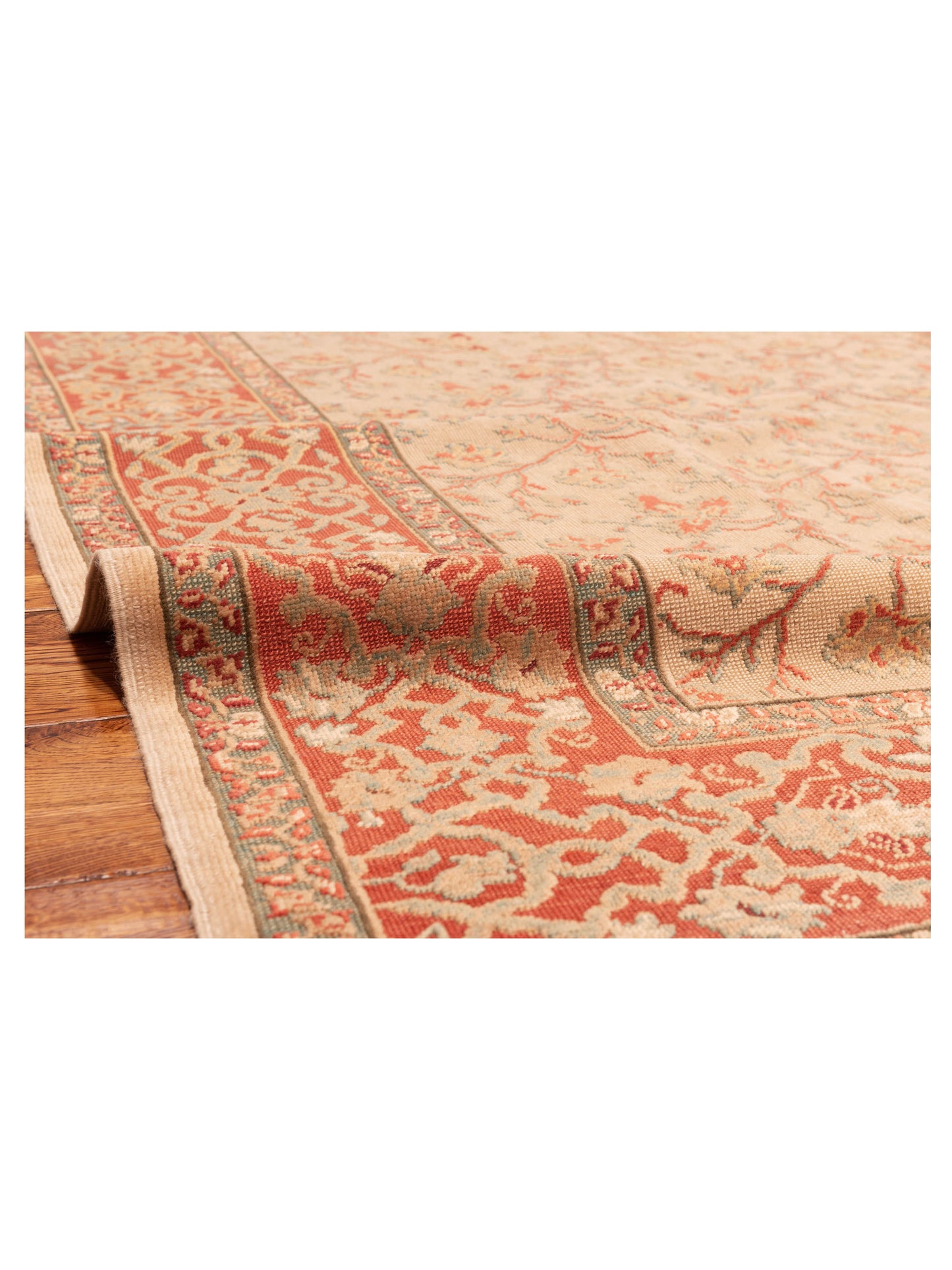 Antique Loom 98140 Ivory Rust 5.10x8.4 Hand Knotted Rug