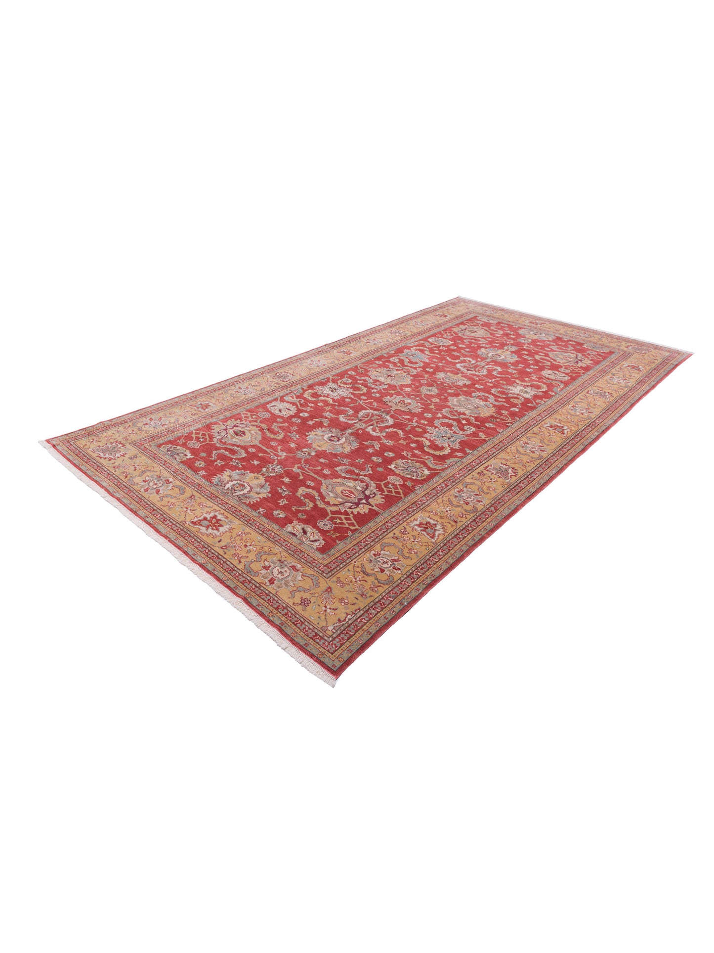 Antique Loom 98147 Rust Gold 8.2x14.11 Hand Knotted Rug