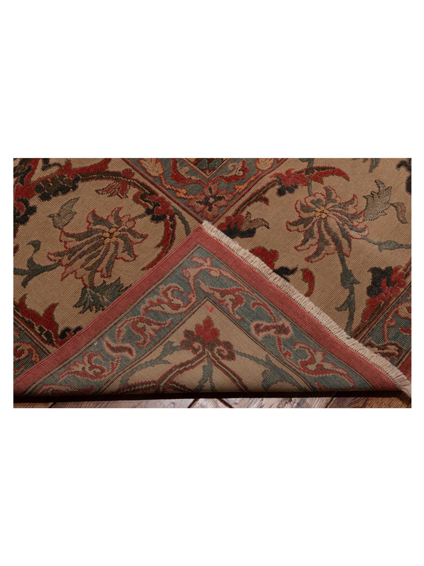 Antique Loom 98159 Rust Beige 13.7x18.3 Hand Knotted Rug