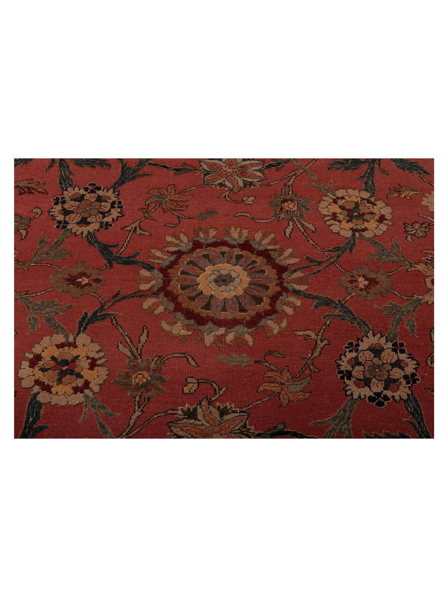 Antique Loom 98159 Rust Beige 13.7x18.3 Hand Knotted Rug