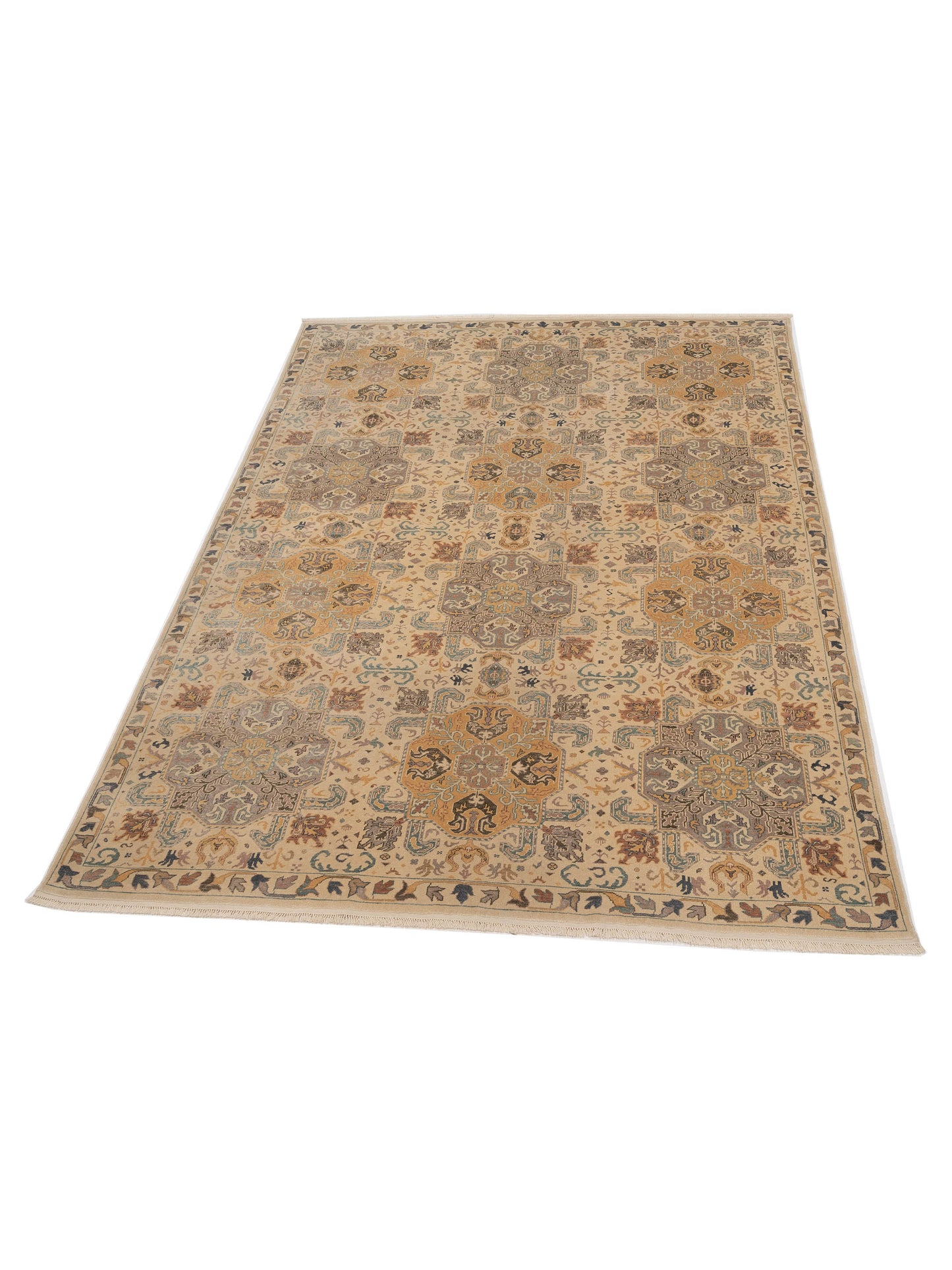 Antique Loom 98161 Ivory 9.1x12.1 Hand Knotted Rug