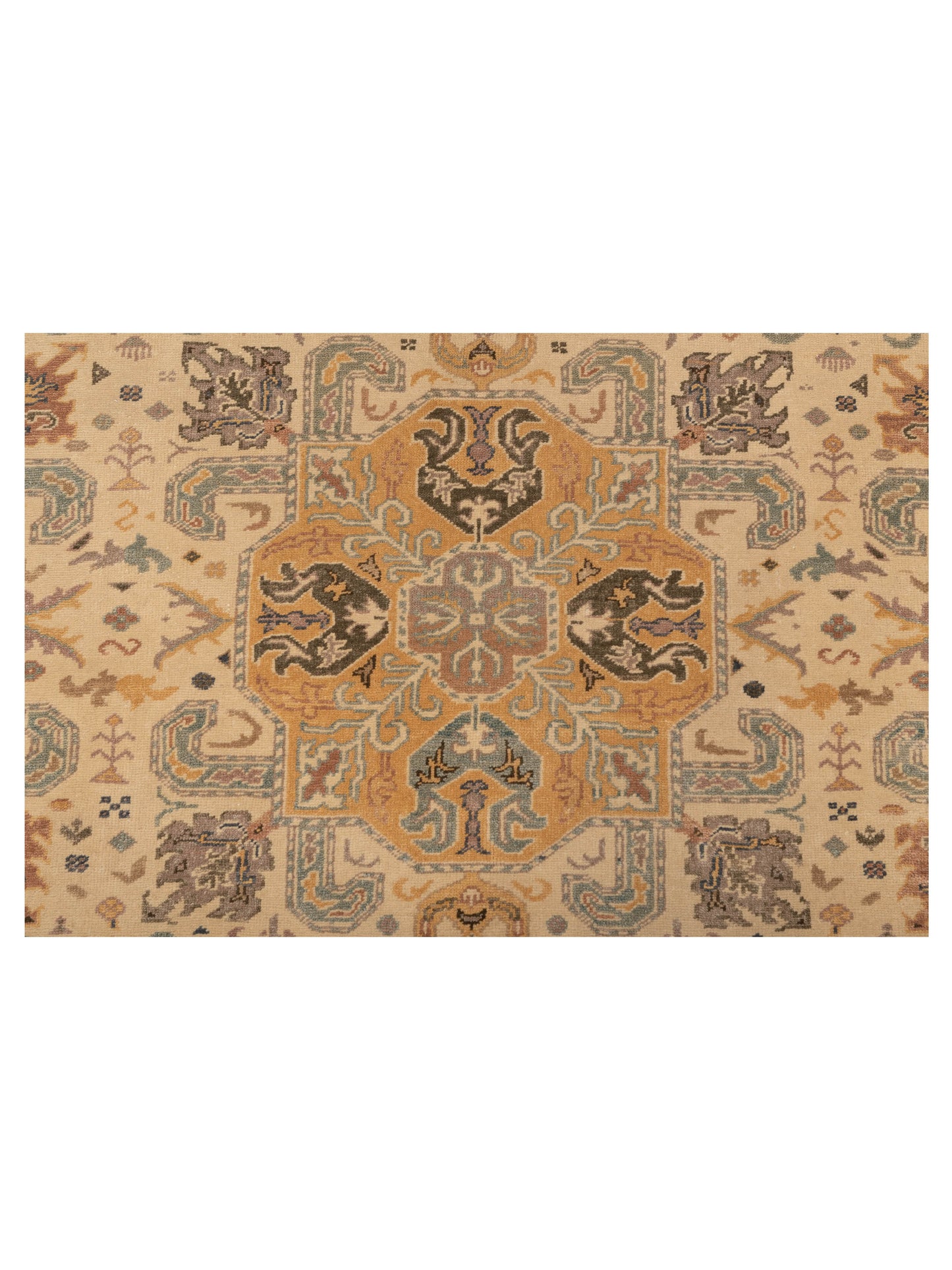Antique Loom 98161 Ivory 9.1x12.1 Hand Knotted Rug