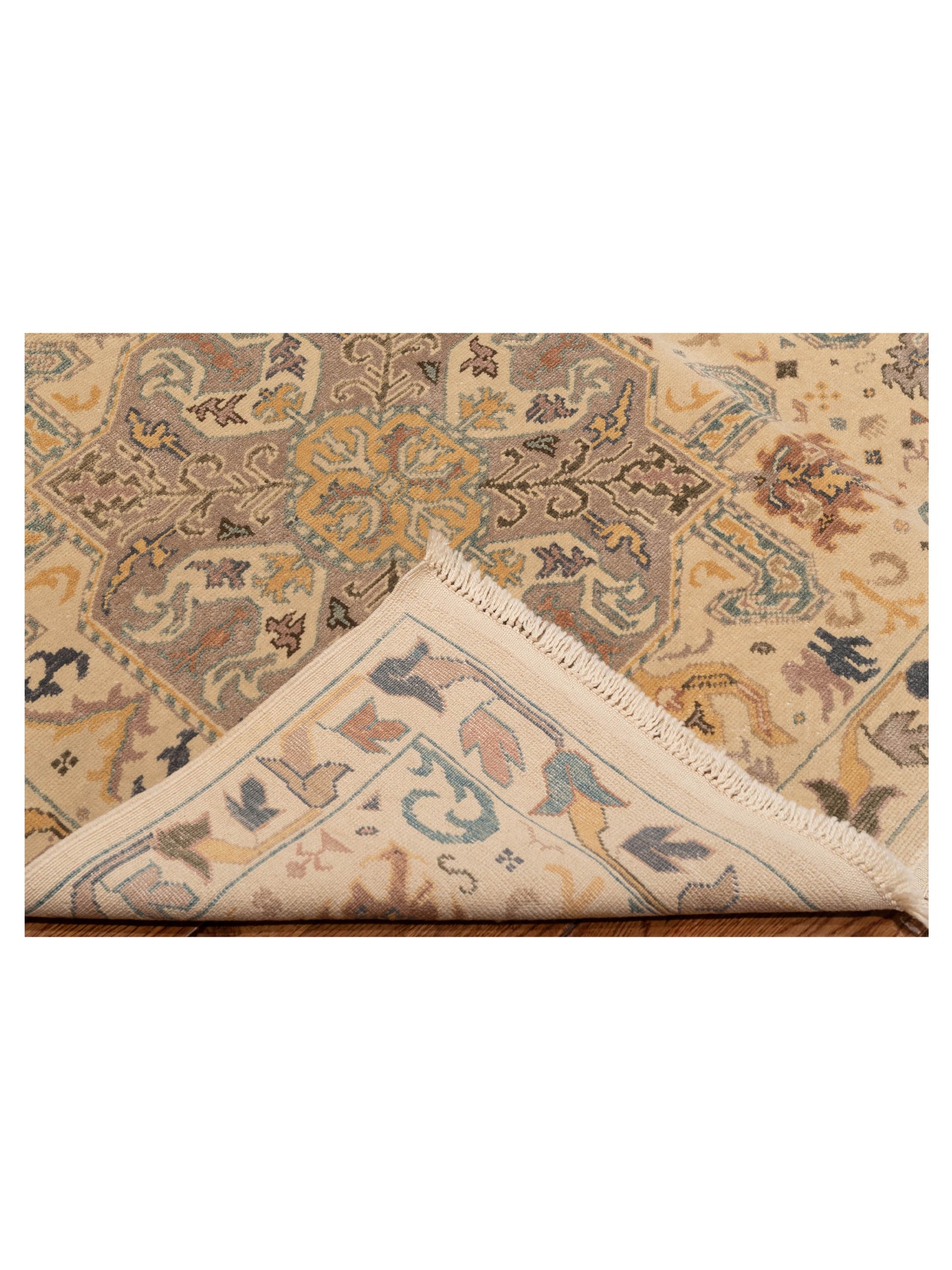 Antique Loom 98161 Ivory 9.1x12.1 Hand Knotted Rug