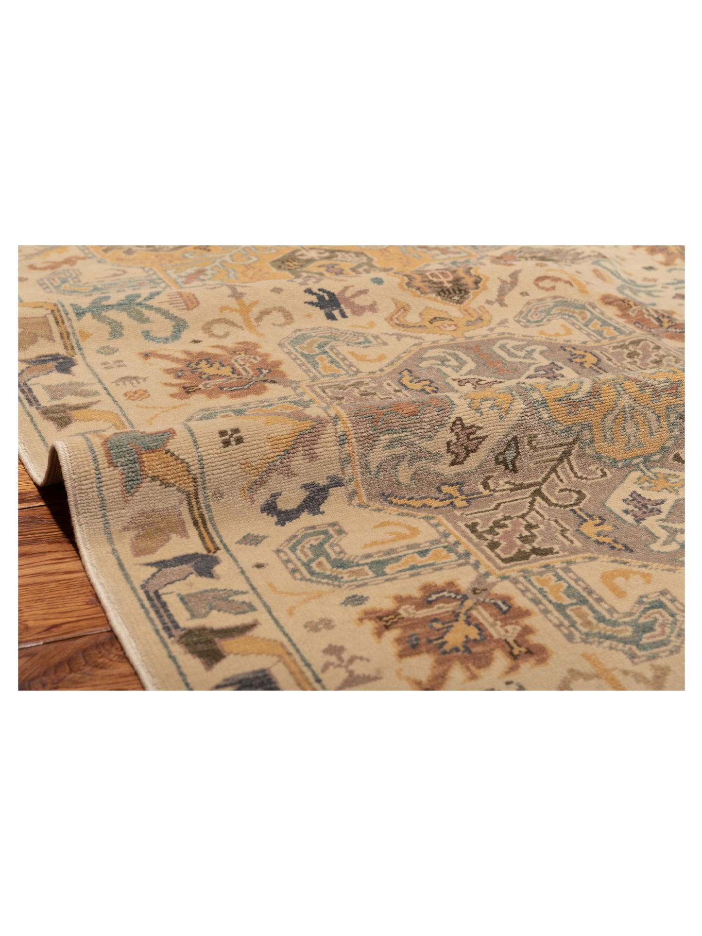 Antique Loom 98161 Ivory 9.1x12.1 Hand Knotted Rug