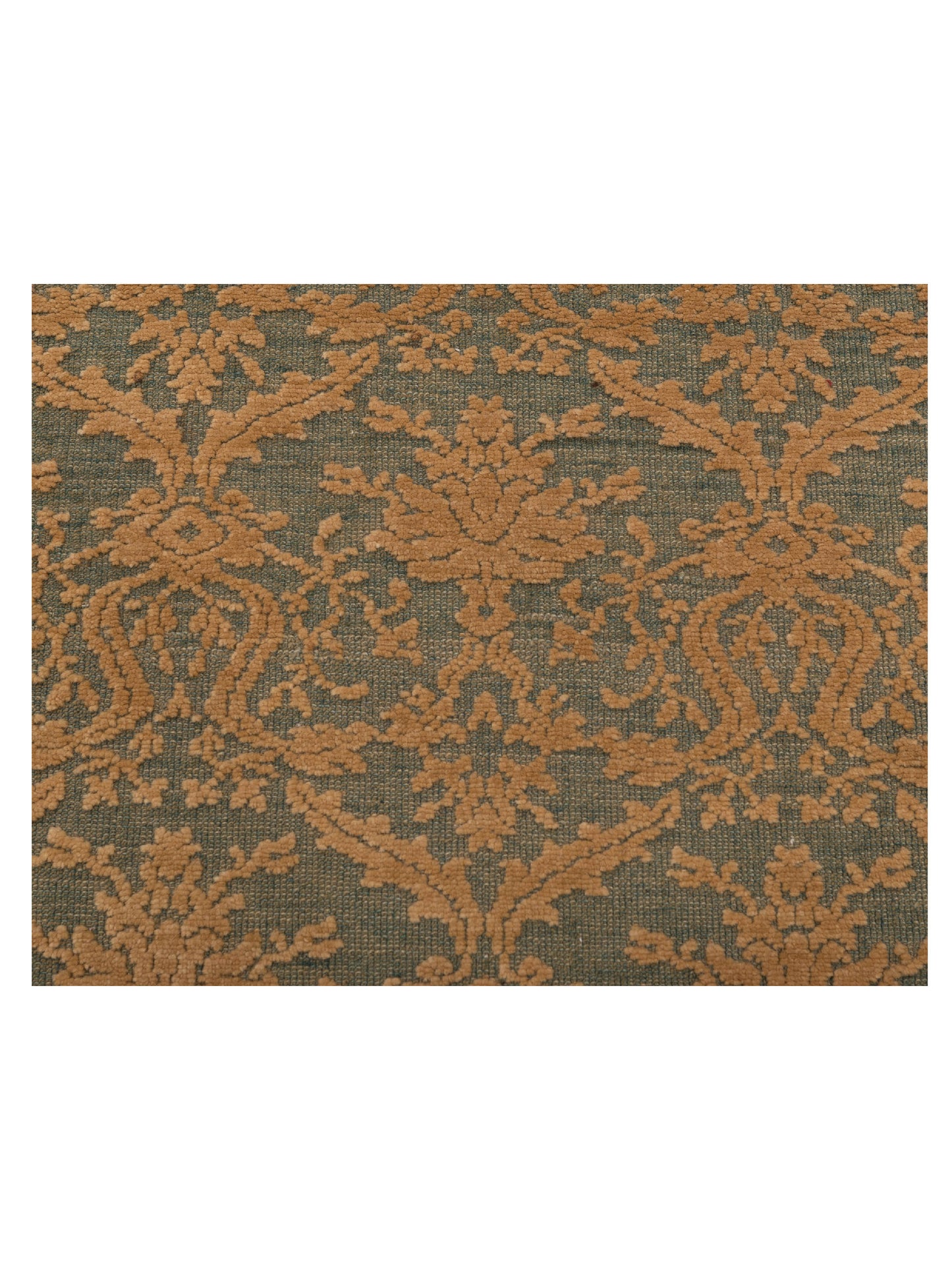 Antique Loom 98185 Green 2.6x9.9 Hand Knotted Rug