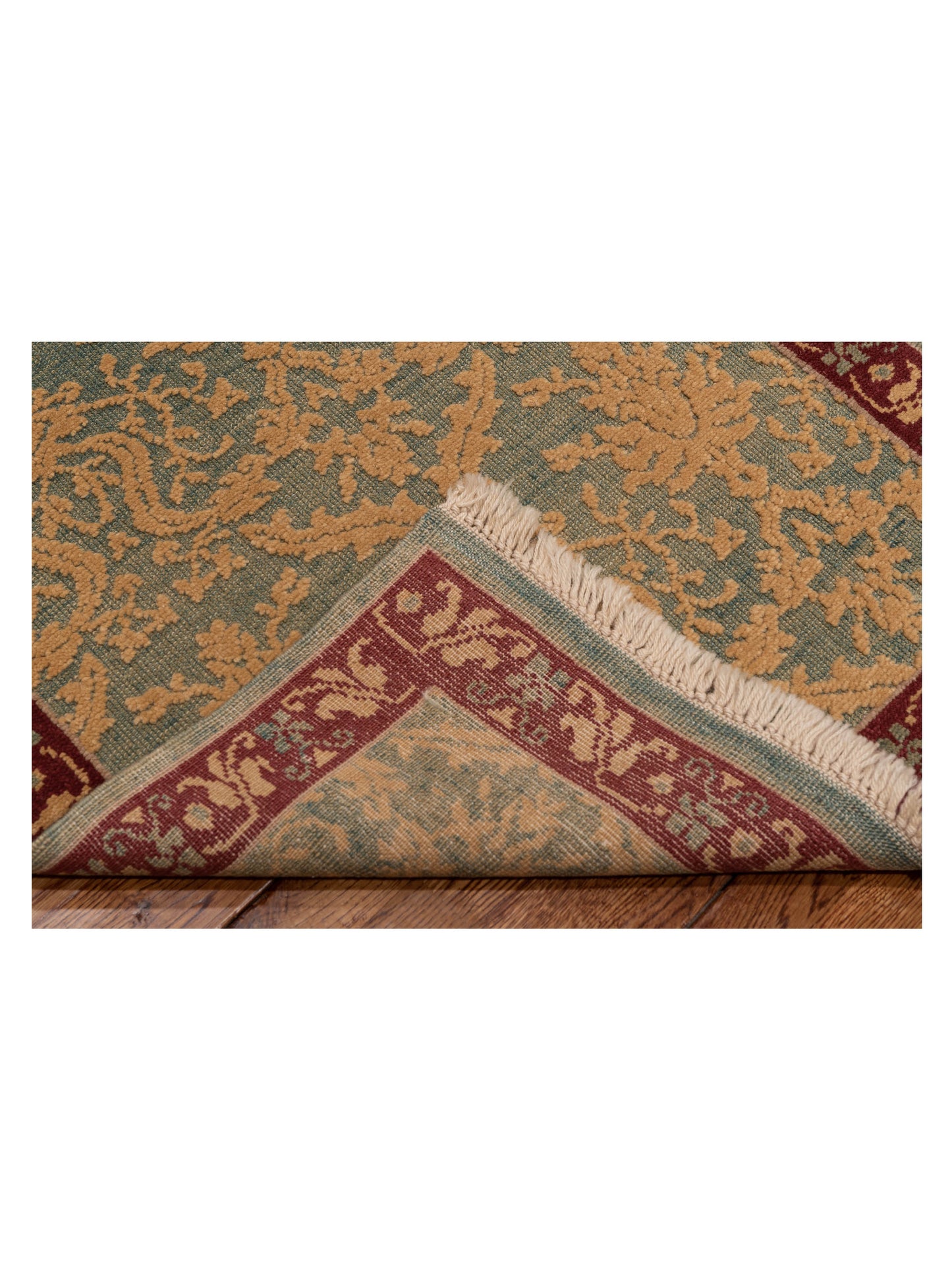 Antique Loom 98185 Green 2.6x9.9 Hand Knotted Rug