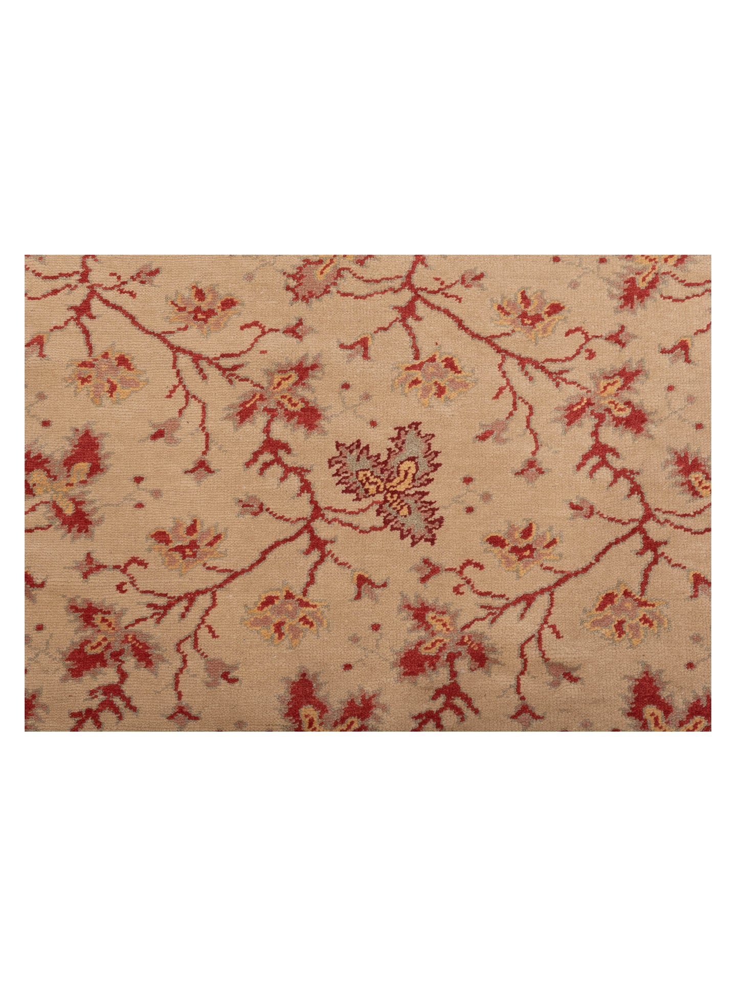 Antique Loom 98188 Beige Red 4.2x6.3 Hand Knotted Rug