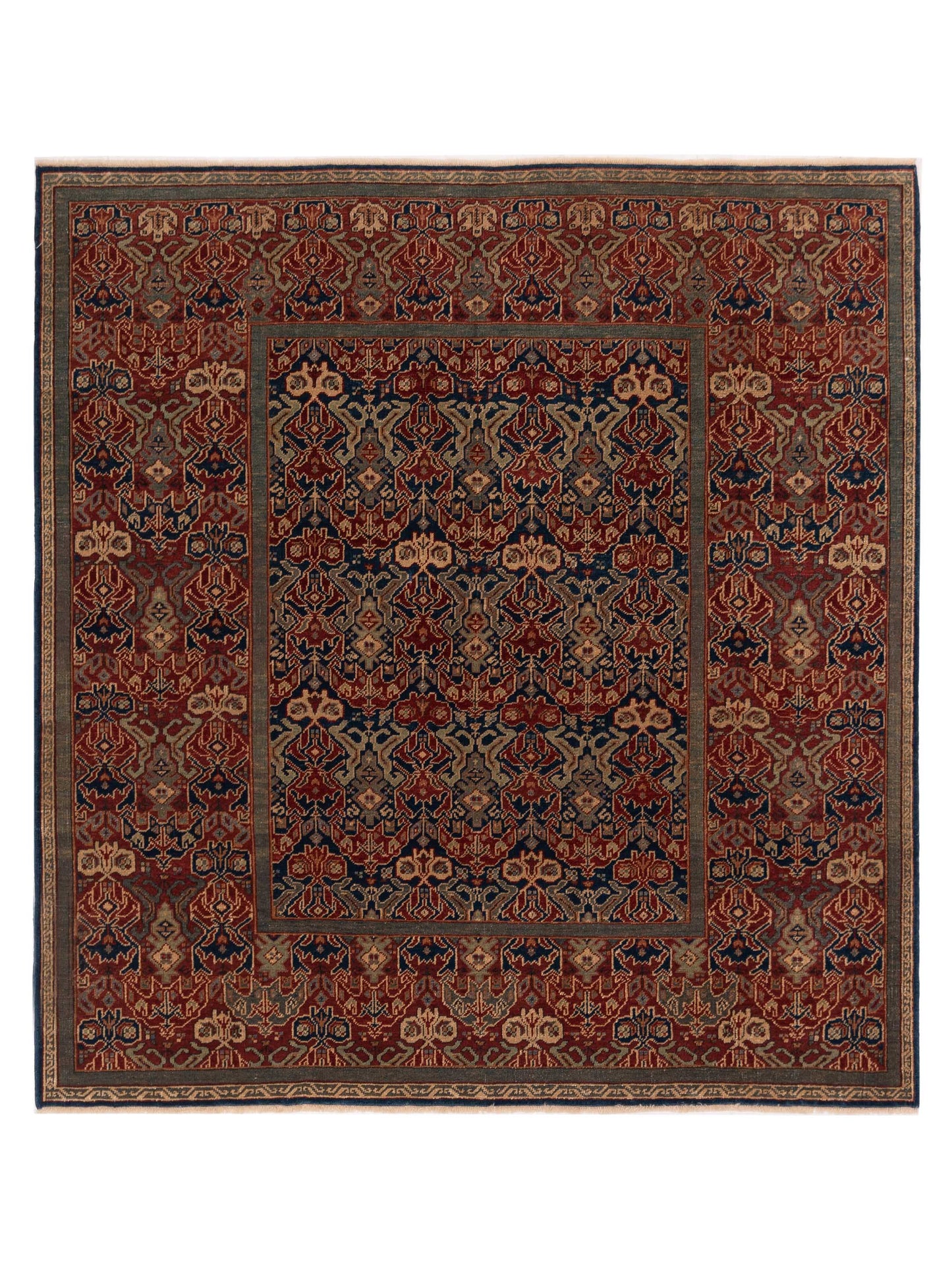 Pasha Antique Loom Navy Terracotta Traditional