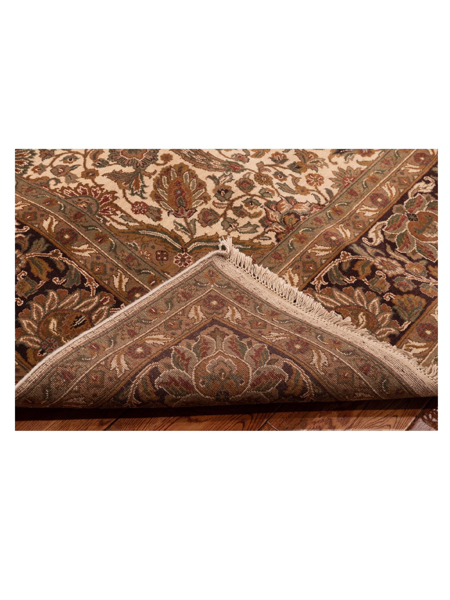 Jahan 98887 Ivory Chocolate 9.3x11.11 Hand Knotted Rug
