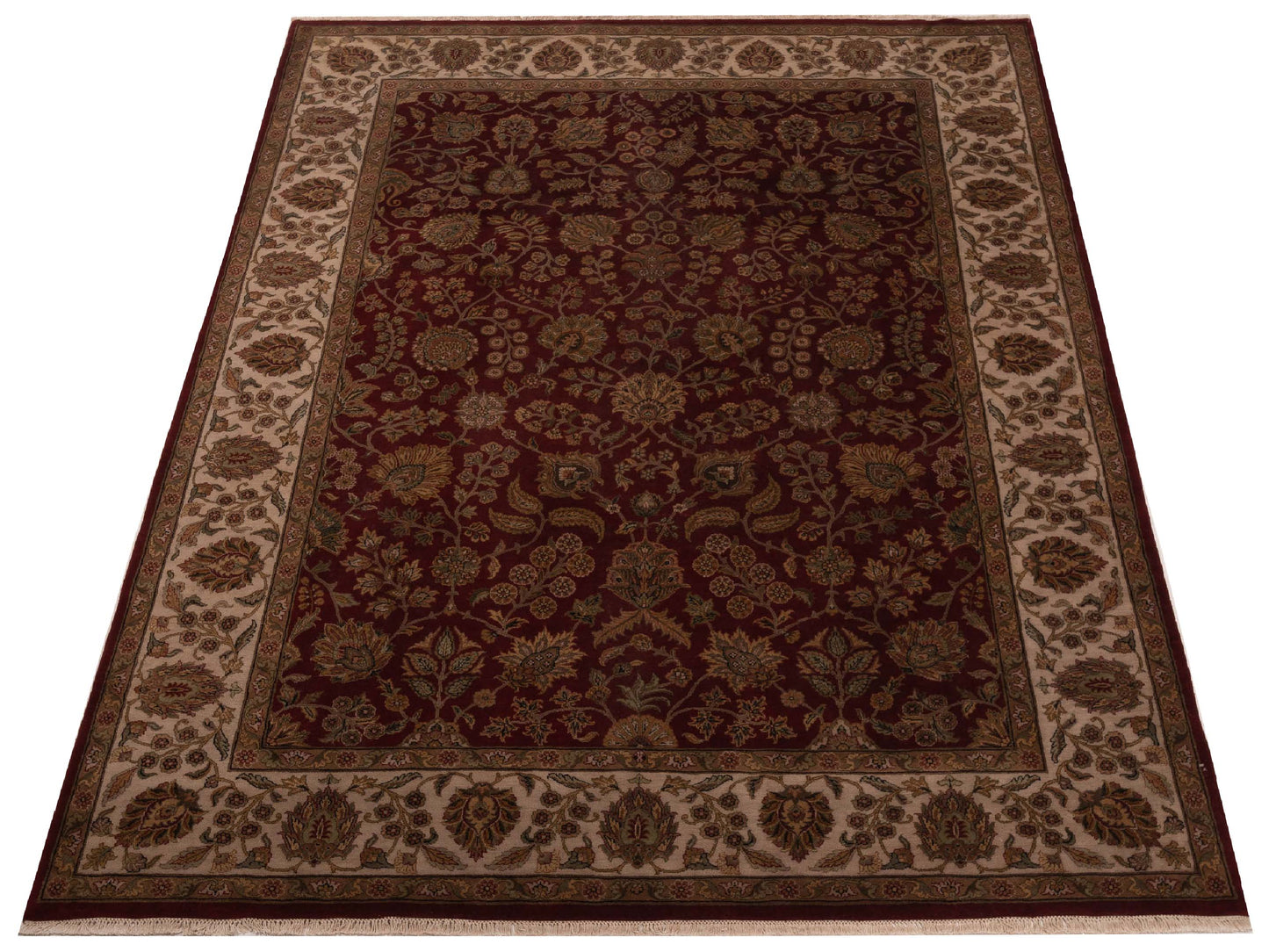 Jahan 98890 Red Ivory 9.1x12.4 Hand Knotted Rug
