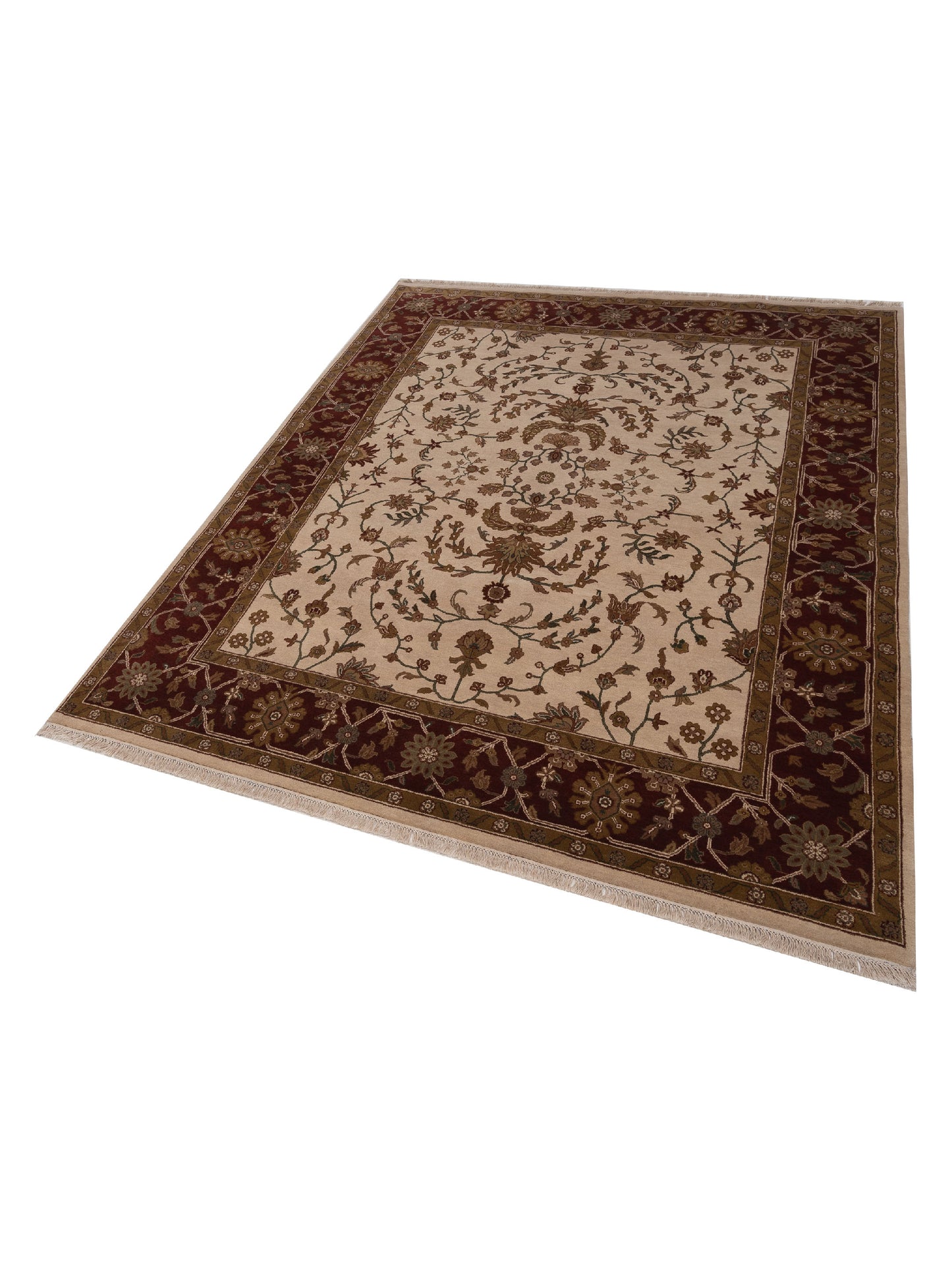 Jahan 98894 Ivory Red 8x10.1 Hand Knotted Rug