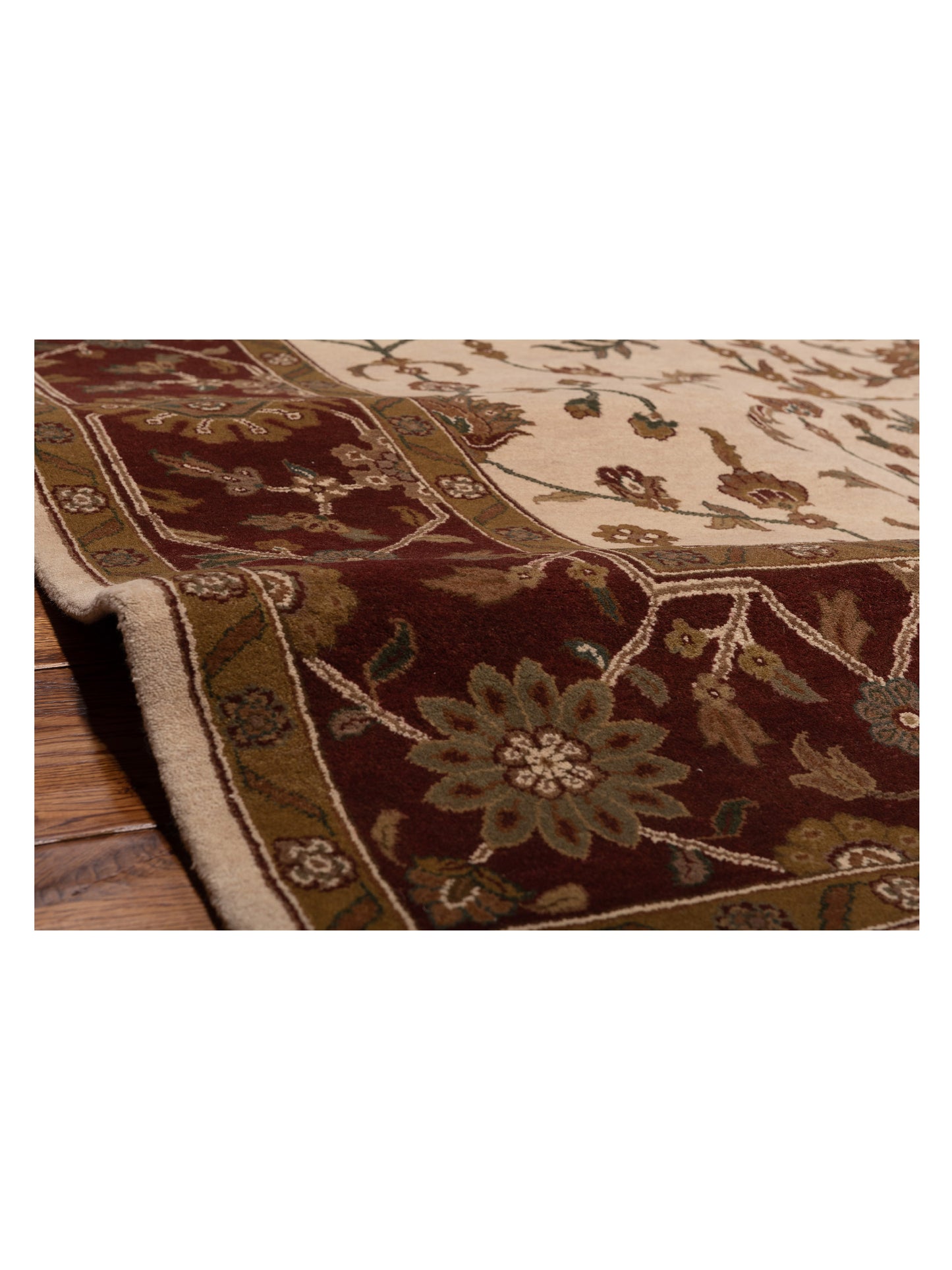 Jahan 98894 Ivory Red 8x10.1 Hand Knotted Rug
