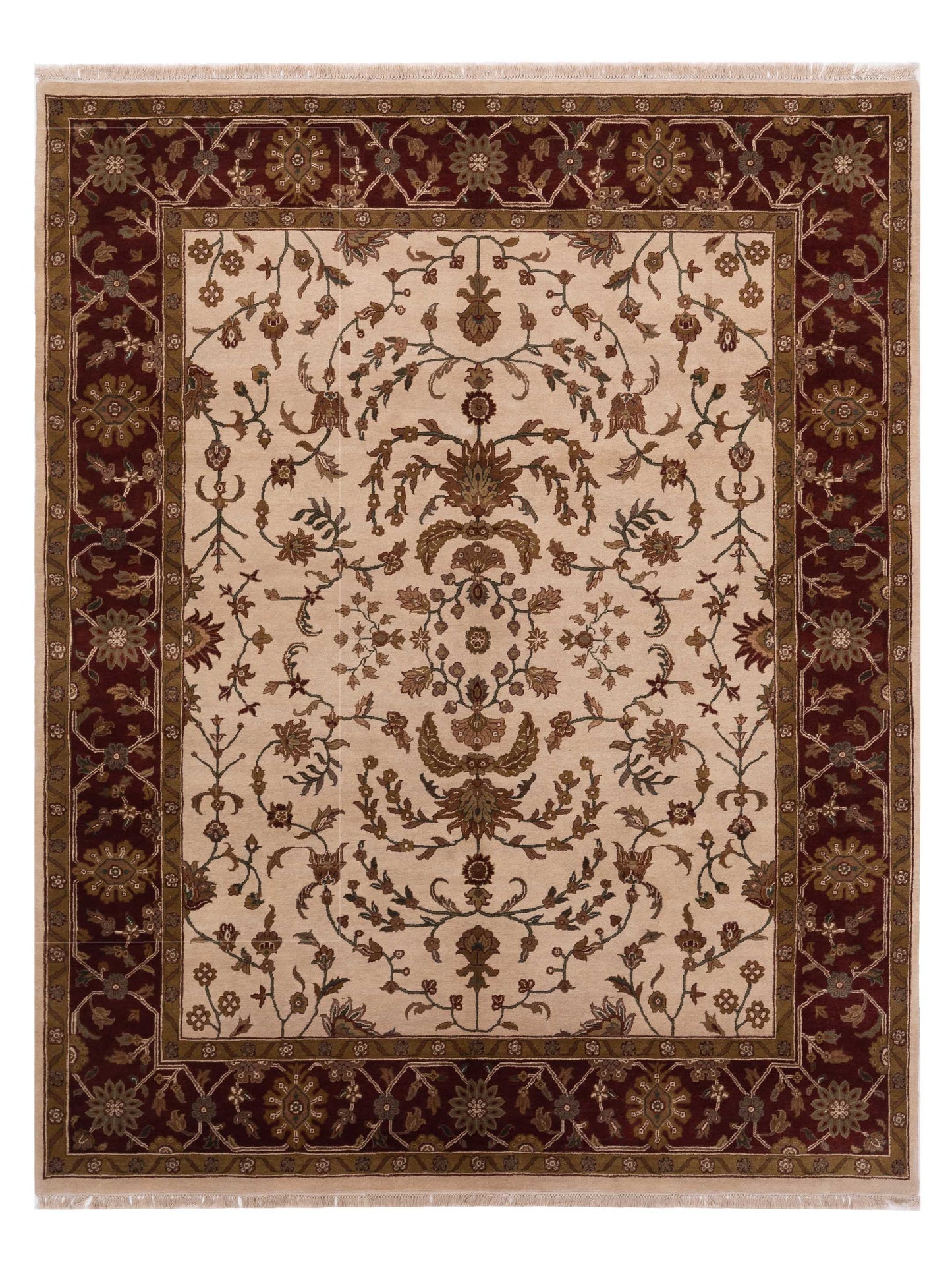 Rajpur Jahan Ivory Red Traditional