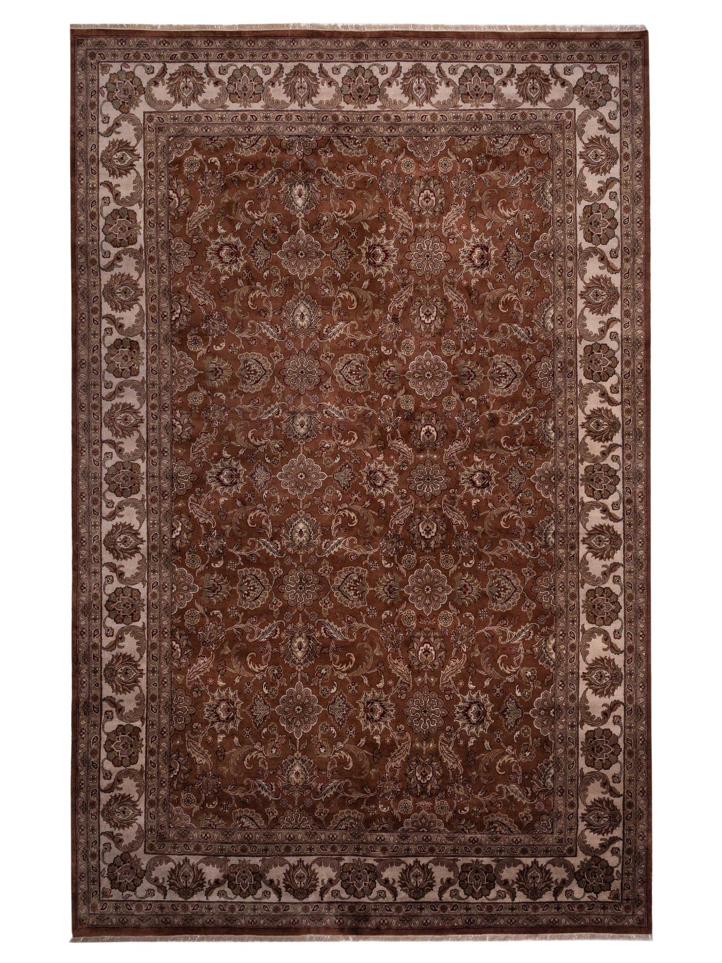 Rajpur Royal Brown Ivory Traditional