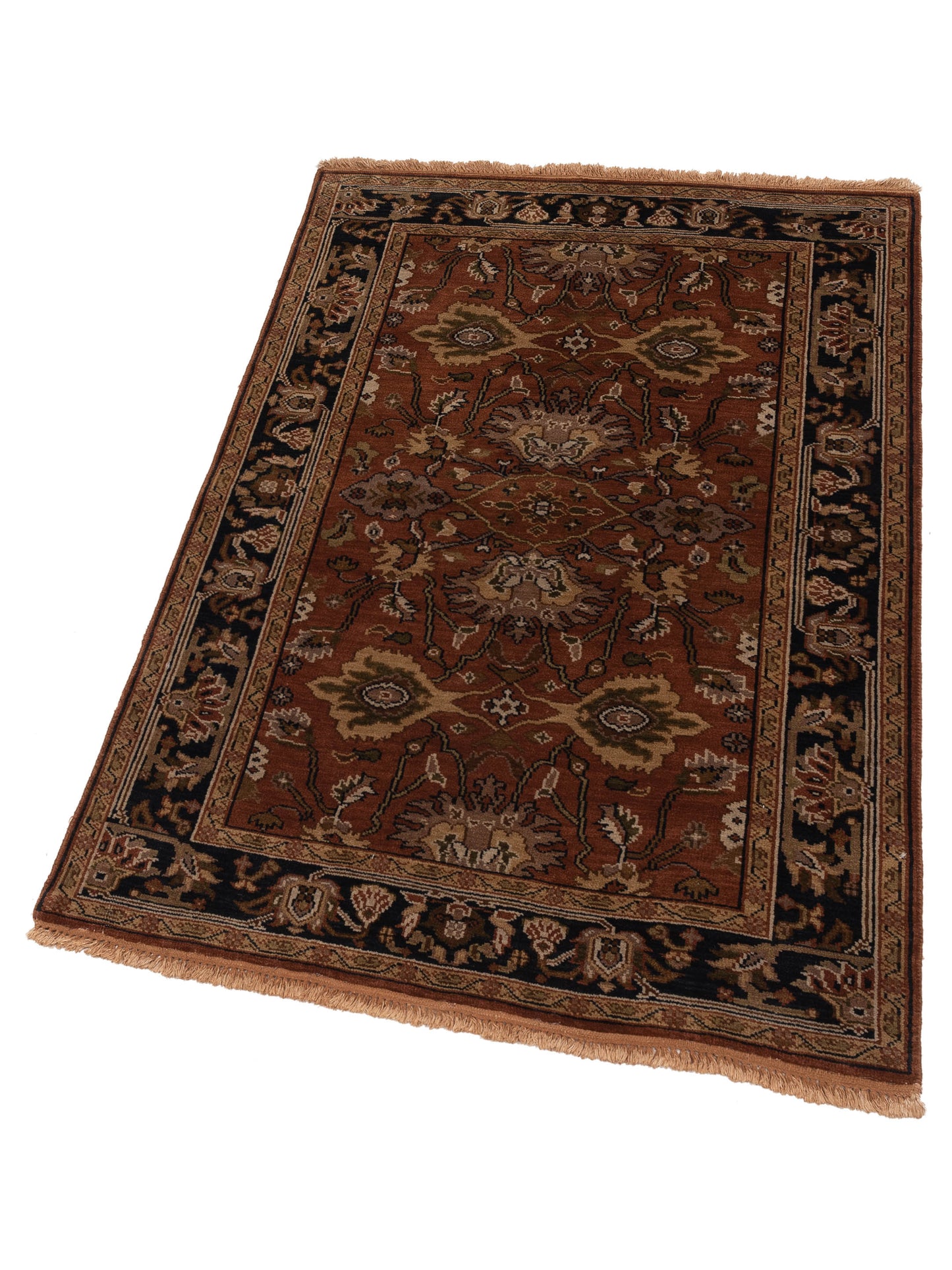 Lilac 103143 Brown Black 3.11x6 Hand Knotted Rug