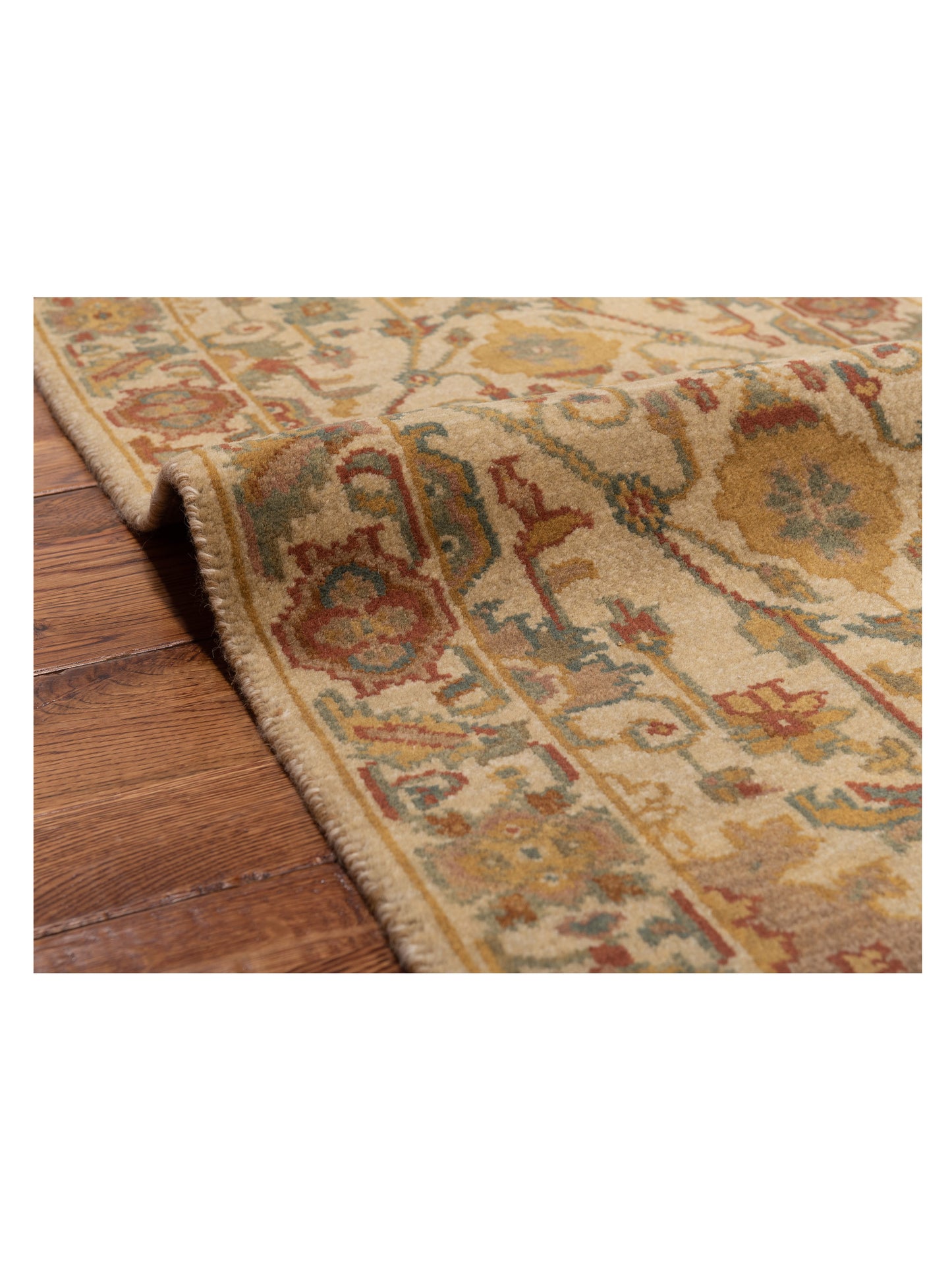Lilac 103174 Beige Beige 2x4 Hand Knotted Rug