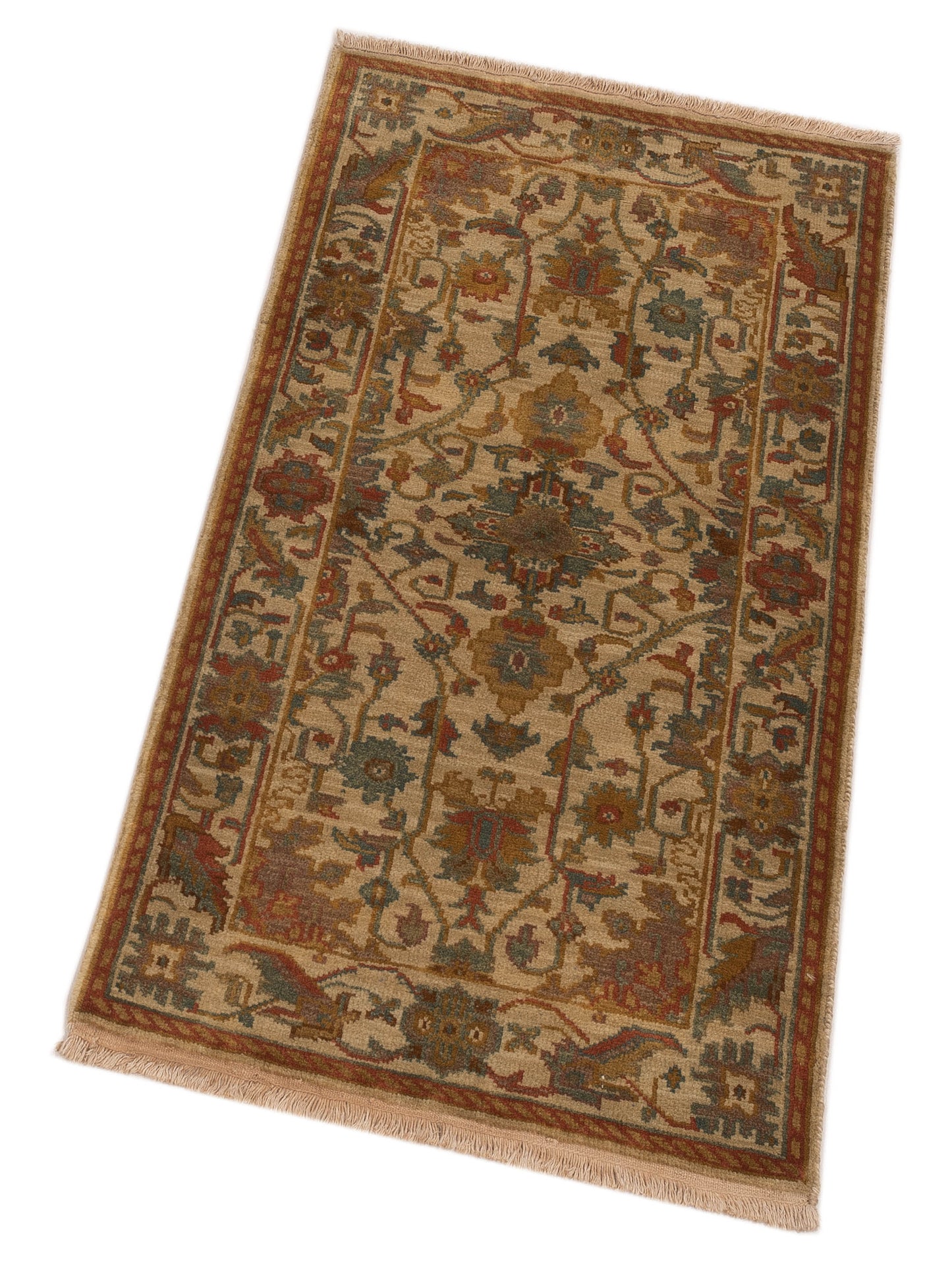 Lilac 103183 Beige Beige 2.3x4.6 Hand Knotted Rug