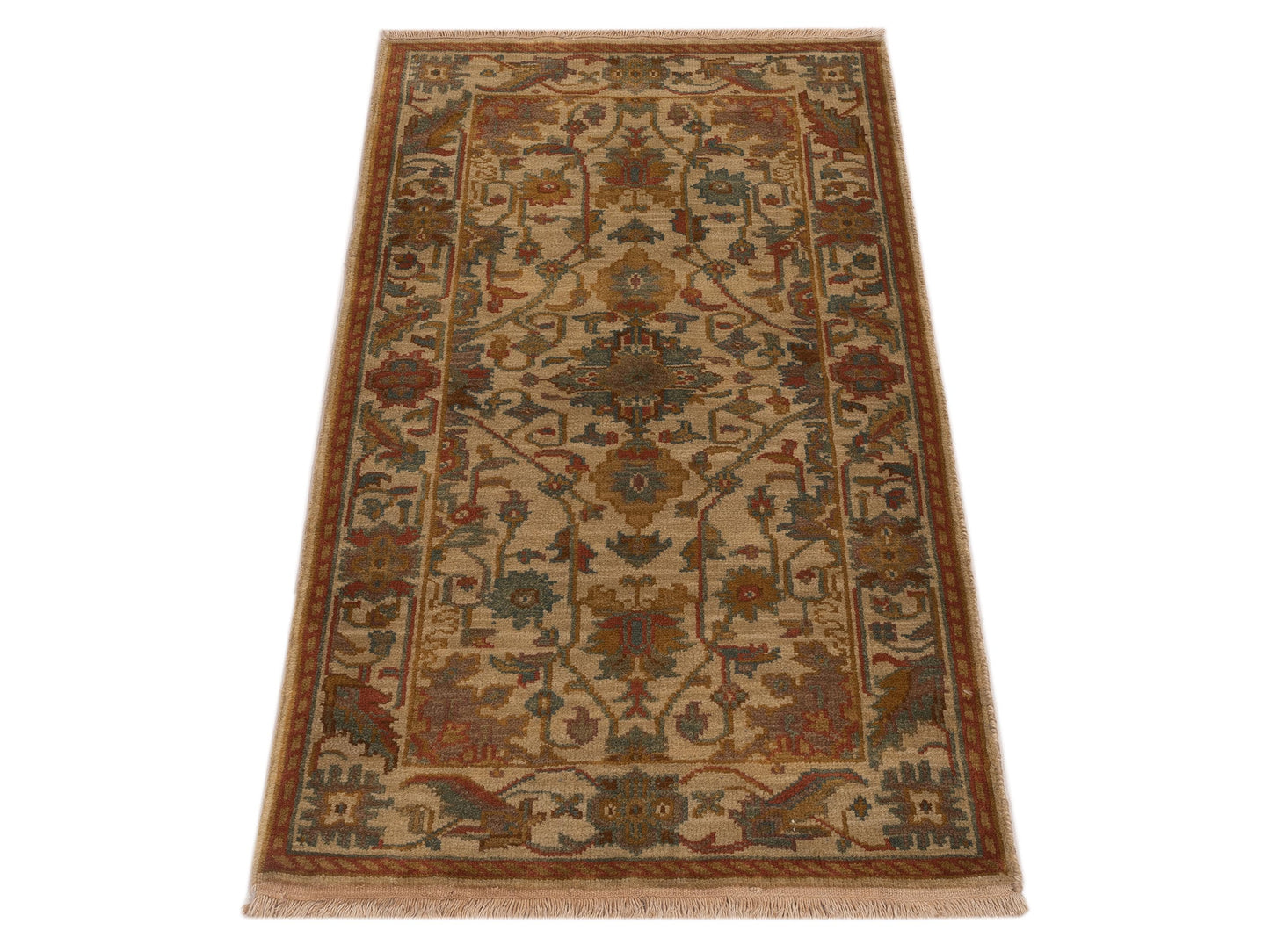 Lilac 103183 Beige Beige 2.3x4.6 Hand Knotted Rug