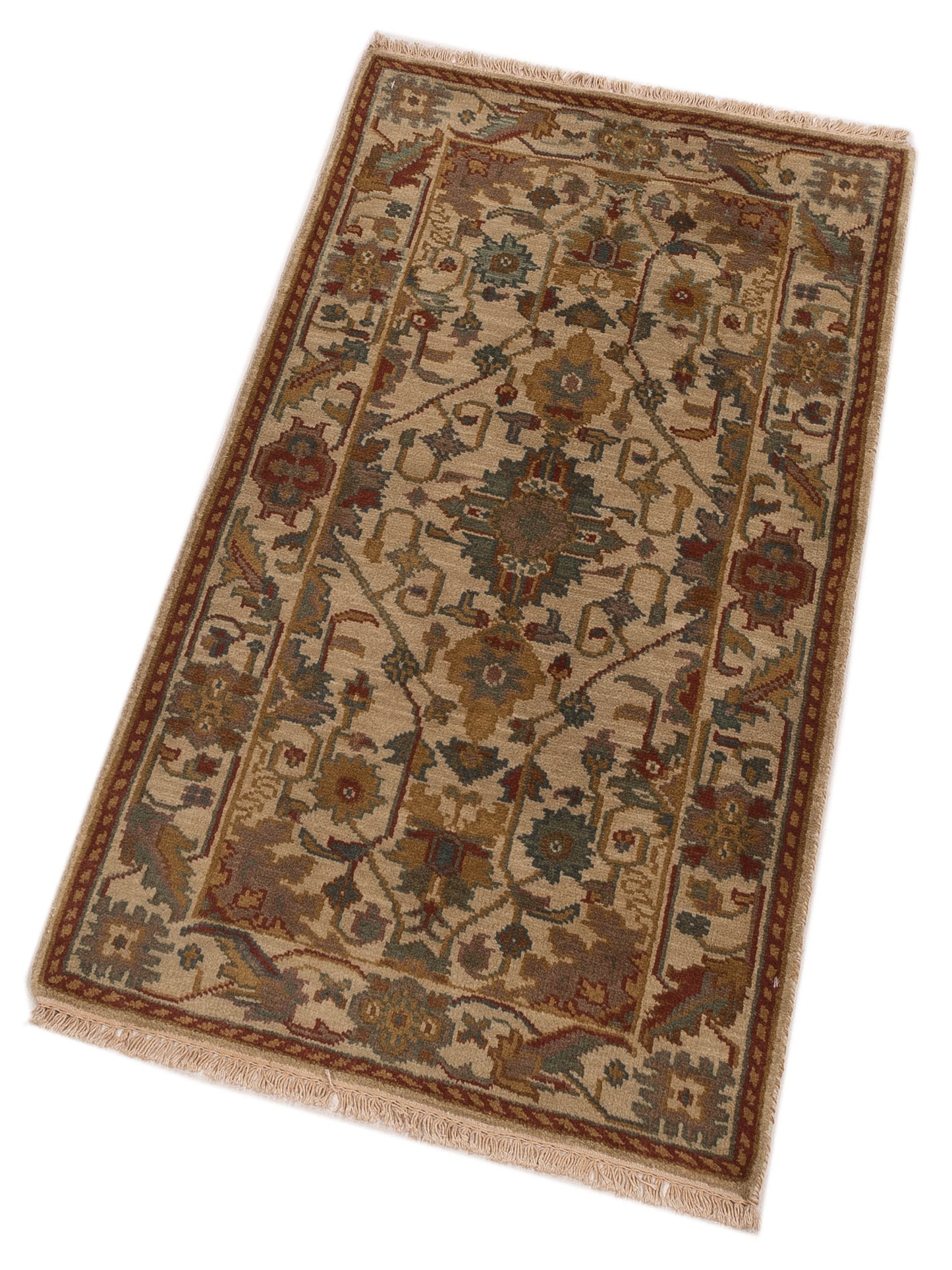 Lilac 103185 Beige Beige 2.3x4.6 Hand Knotted Rug