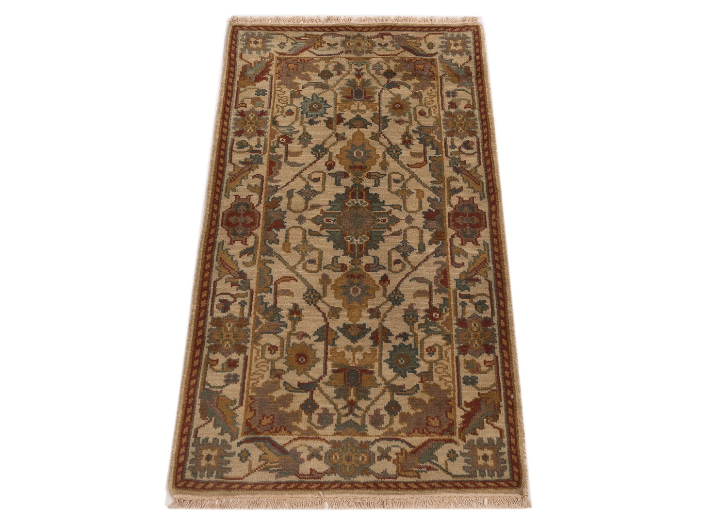 Lilac 103185 Beige Beige 2.3x4.6 Hand Knotted Rug
