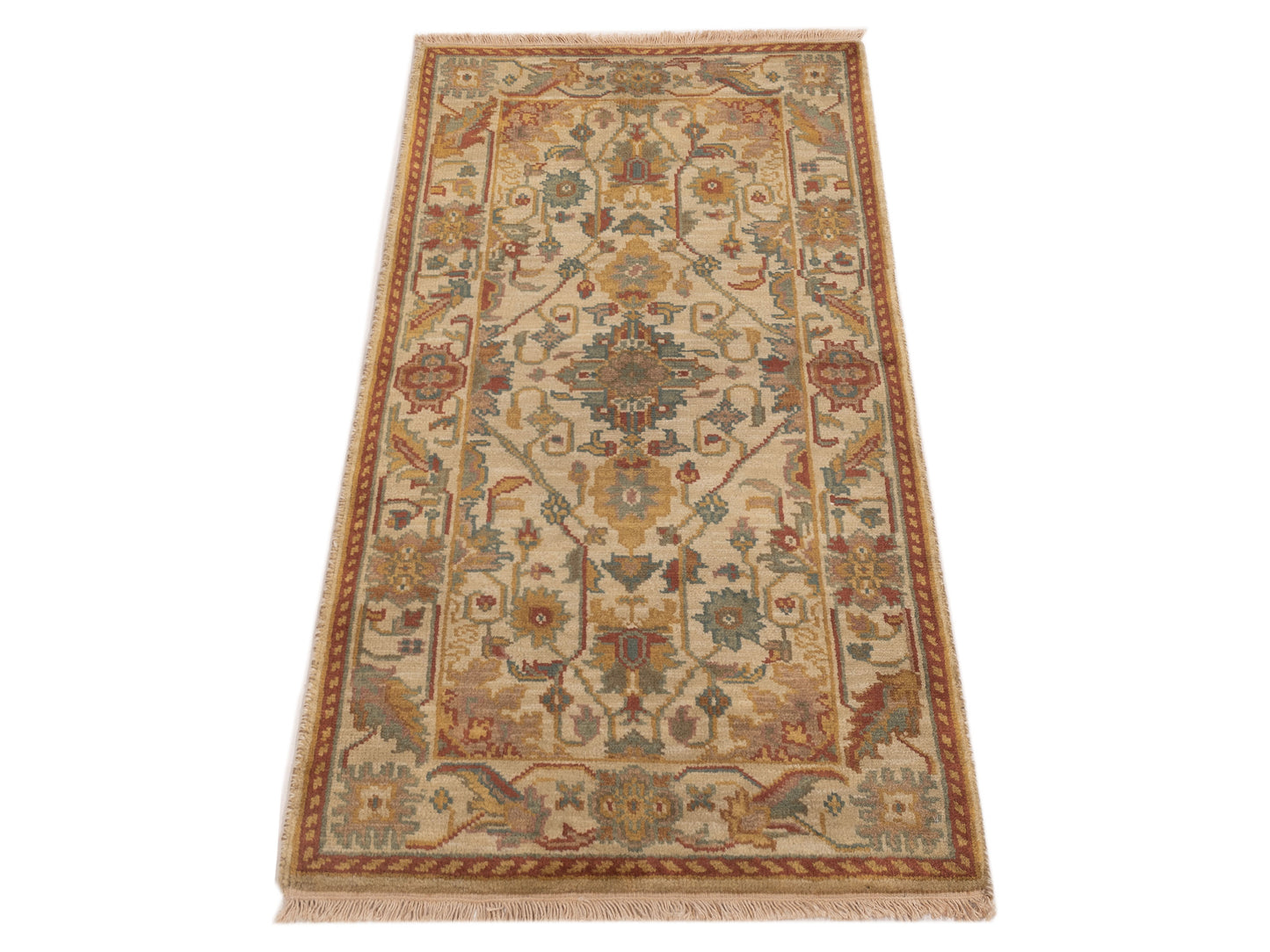 Lilac 103189 Beige Beige 2.3x4.6 Hand Knotted Rug
