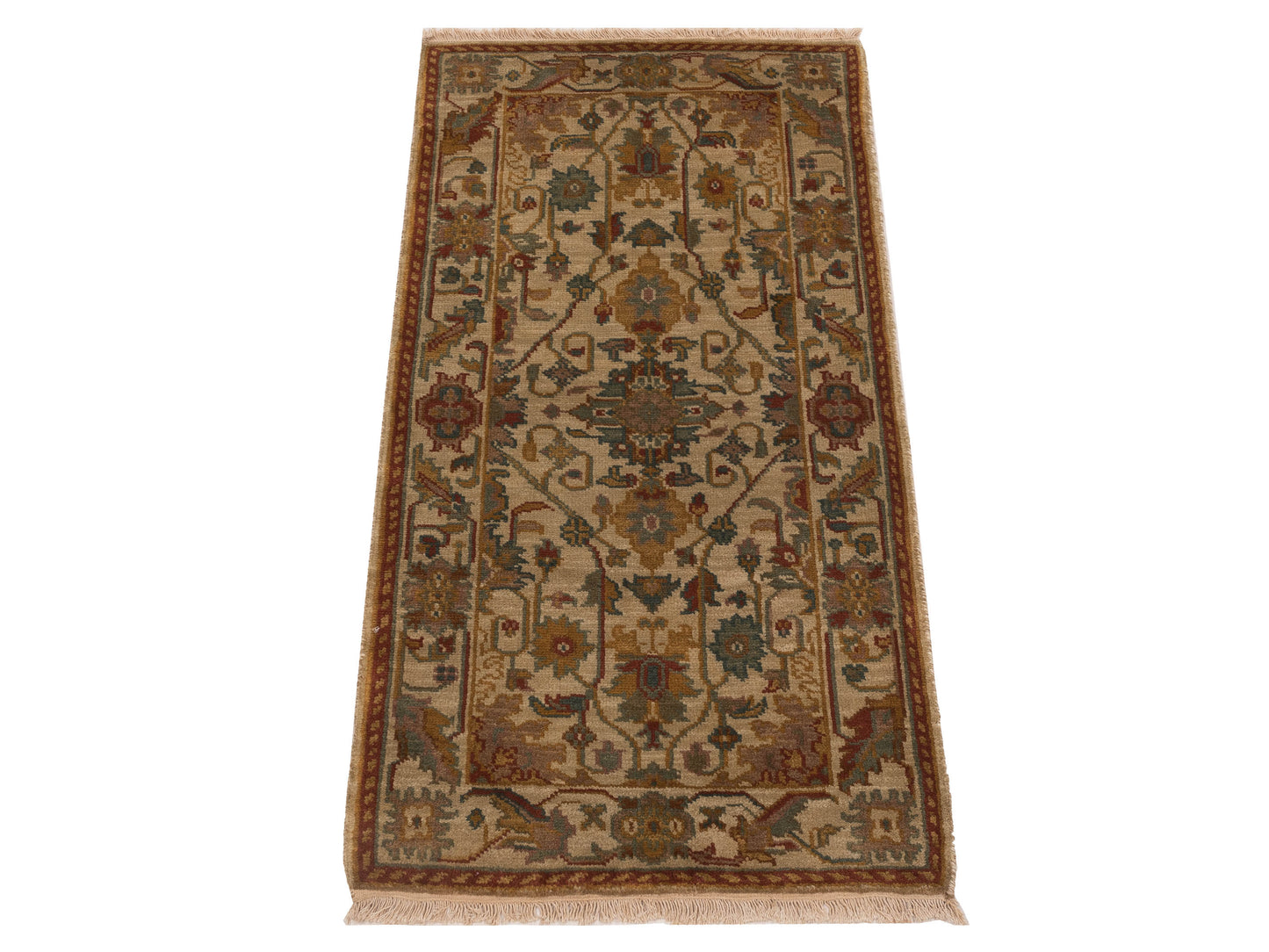 Lilac 103192 Beige Beige 2.3x4.6 Hand Knotted Rug