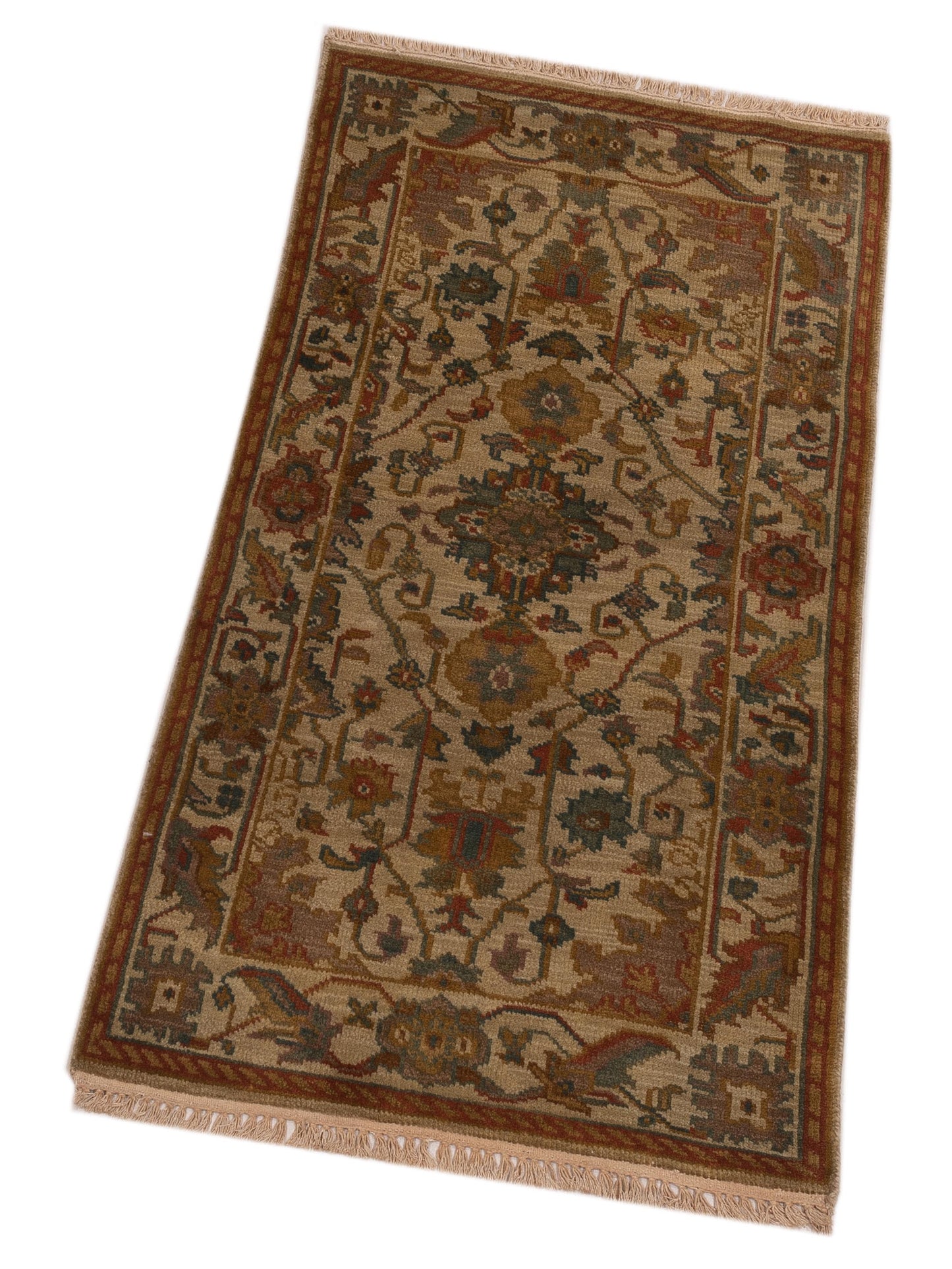 Lilac 103194 Beige Beige 2.3x4.6 Hand Knotted Rug
