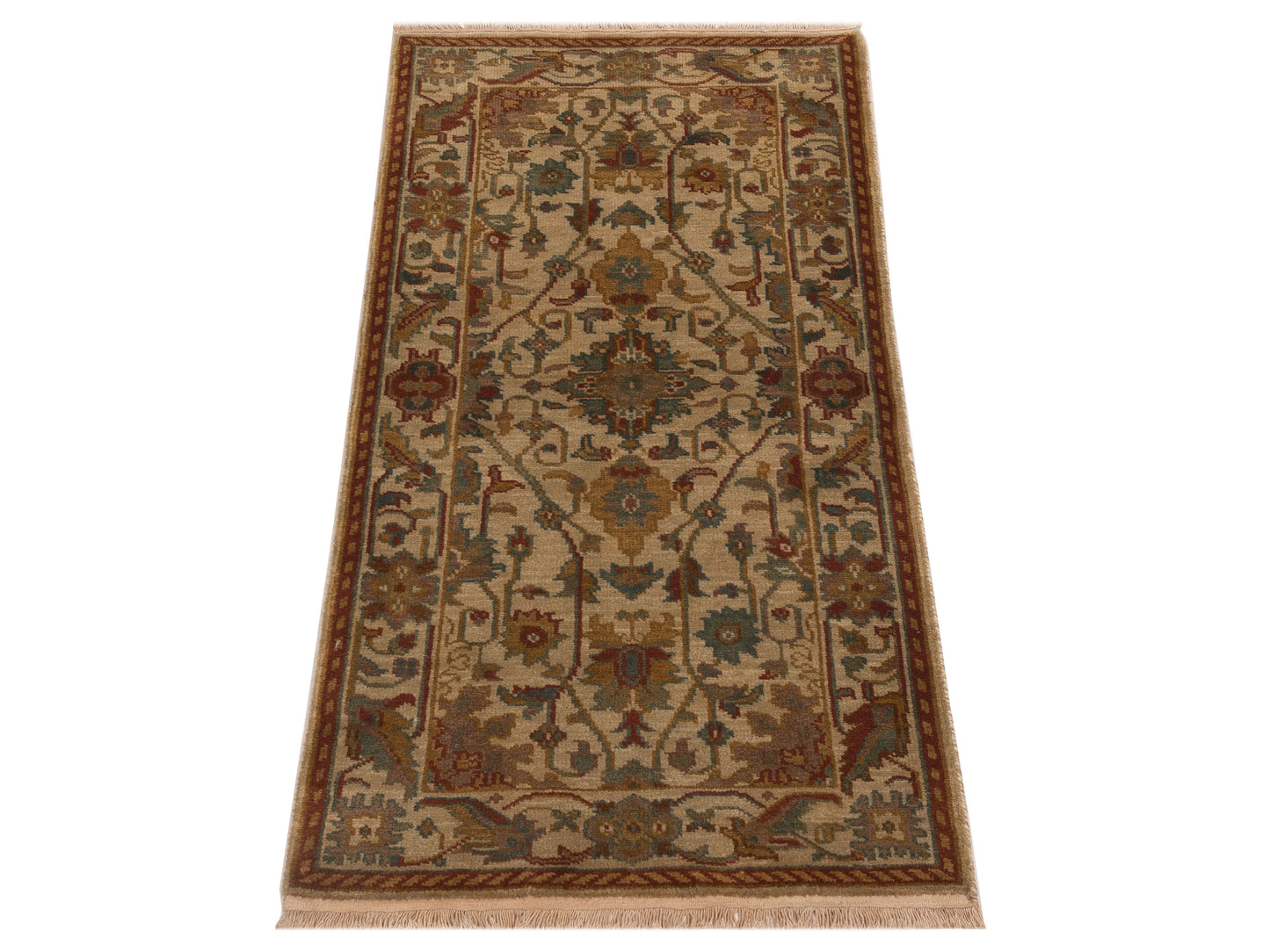 Lilac 103196 Beige Beige 2.3x4.6 Hand Knotted Rug
