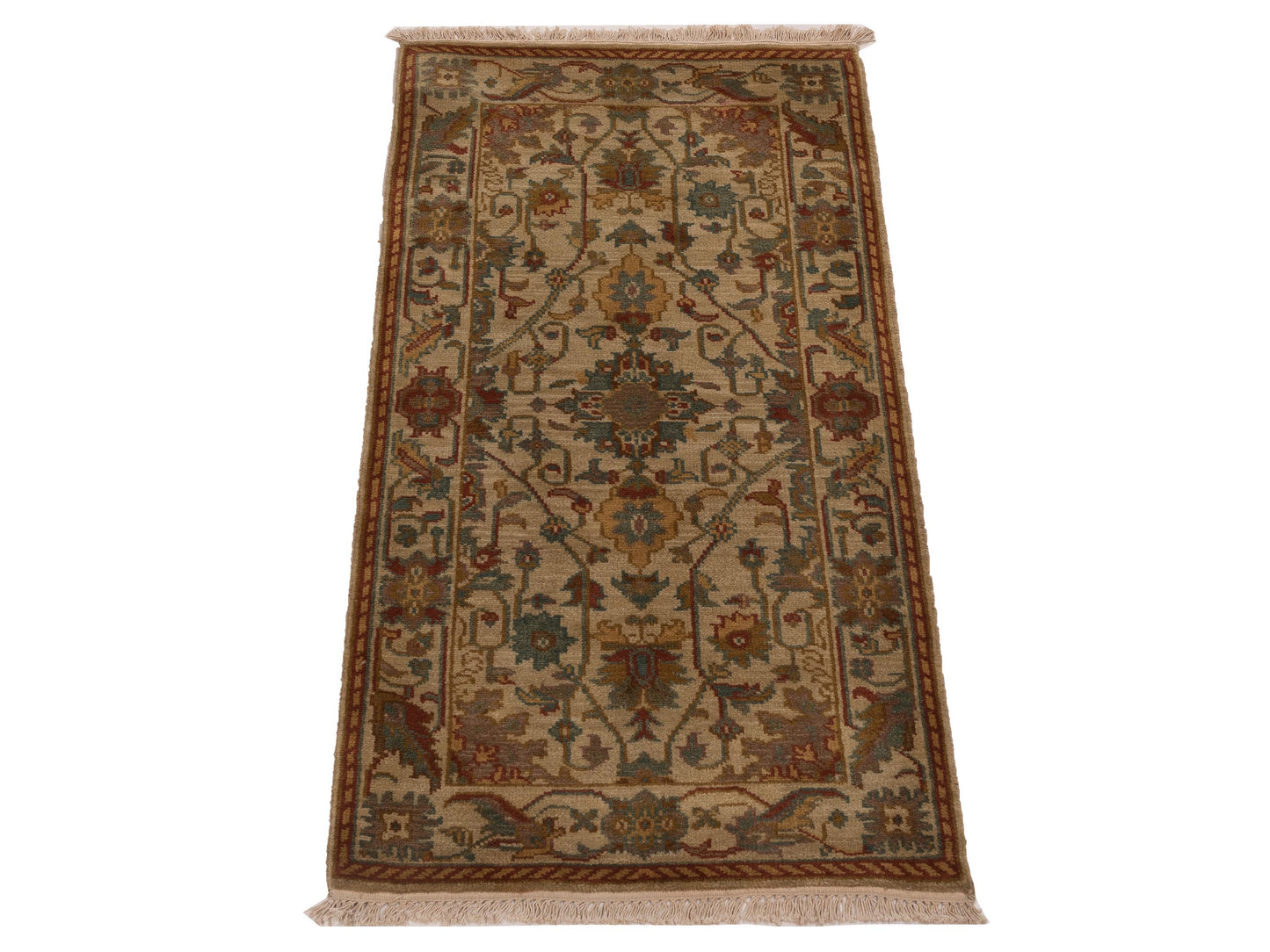 Lilac 103198 Beige Beige 2.3x4.6 Hand Knotted Rug