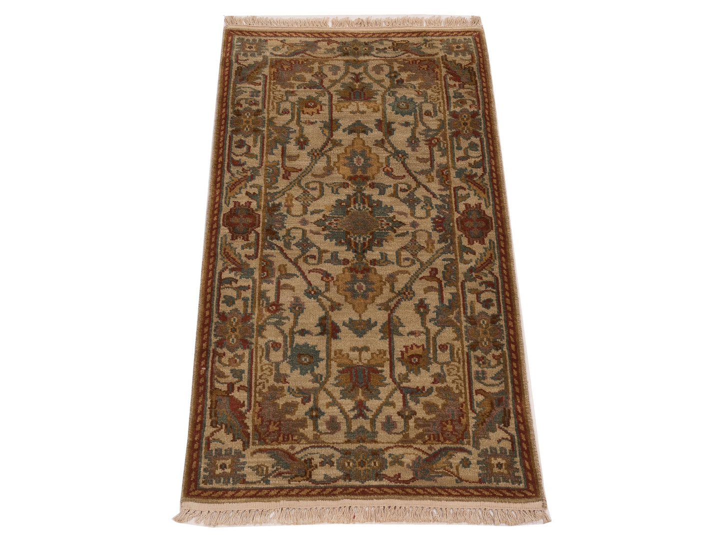 Lilac 103199 Beige Beige 2.3x4.6 Hand Knotted Rug