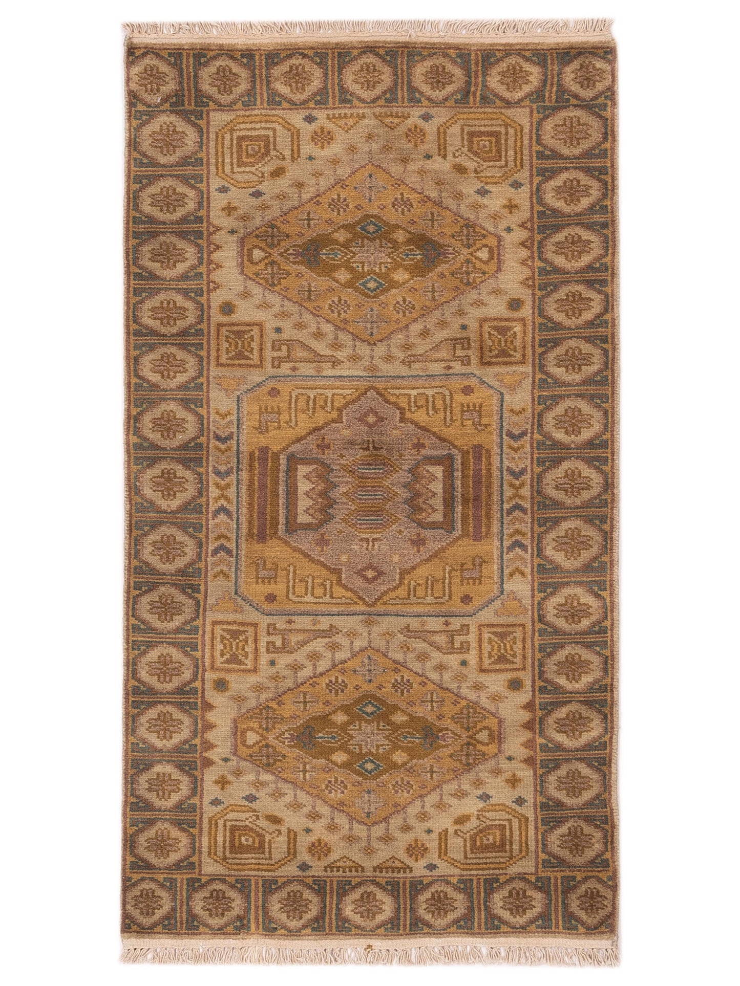 Rajpur Lilac Beige Brown Traditional