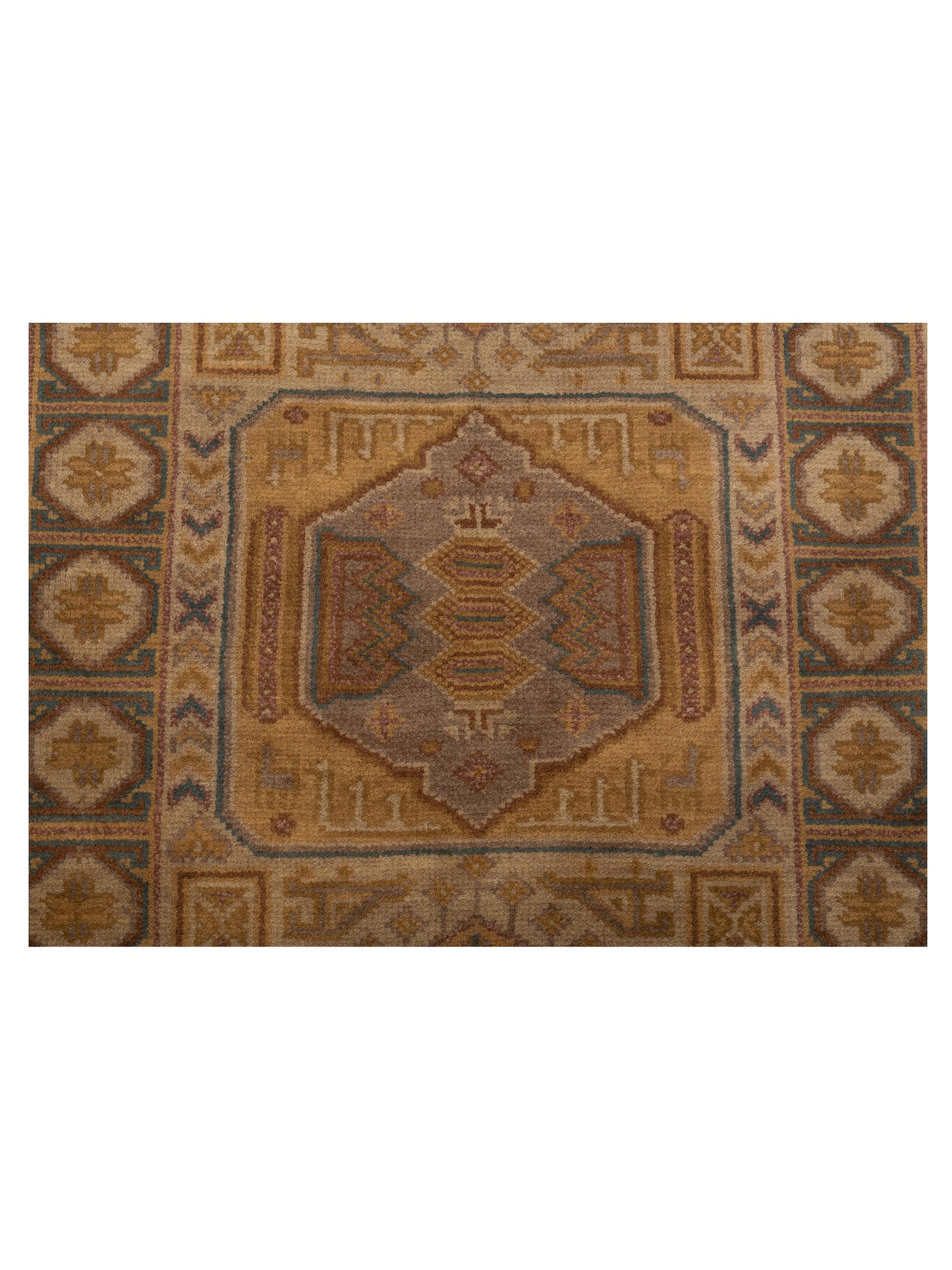 Lilac 103207 Beige Brown 2.3x4.6 Hand Knotted Rug
