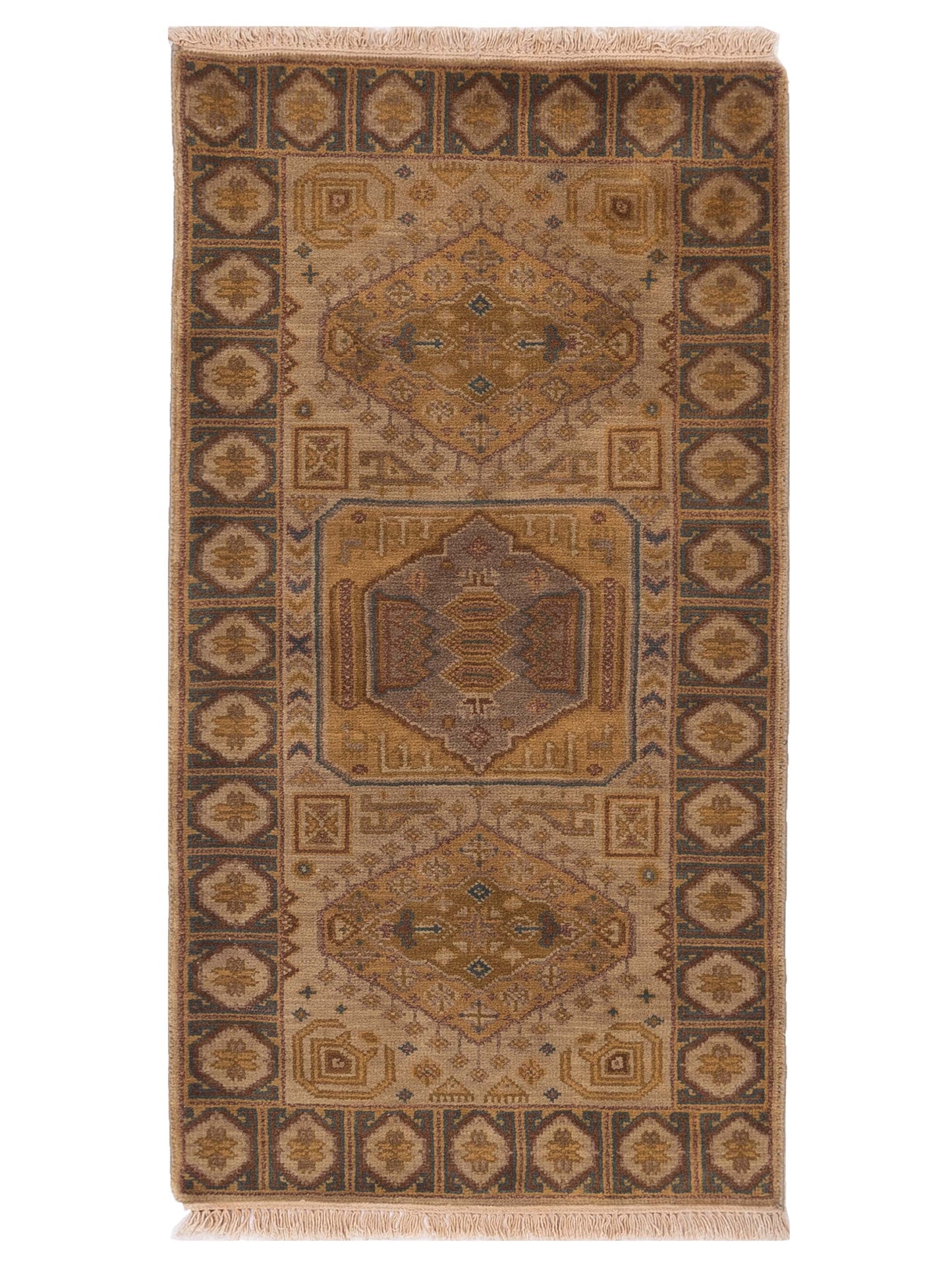 Rajpur Lilac Beige Brown Traditional