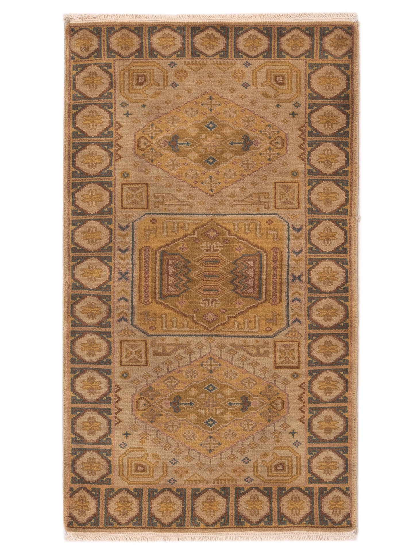 Rajpur Lilac Beige Brown Traditional