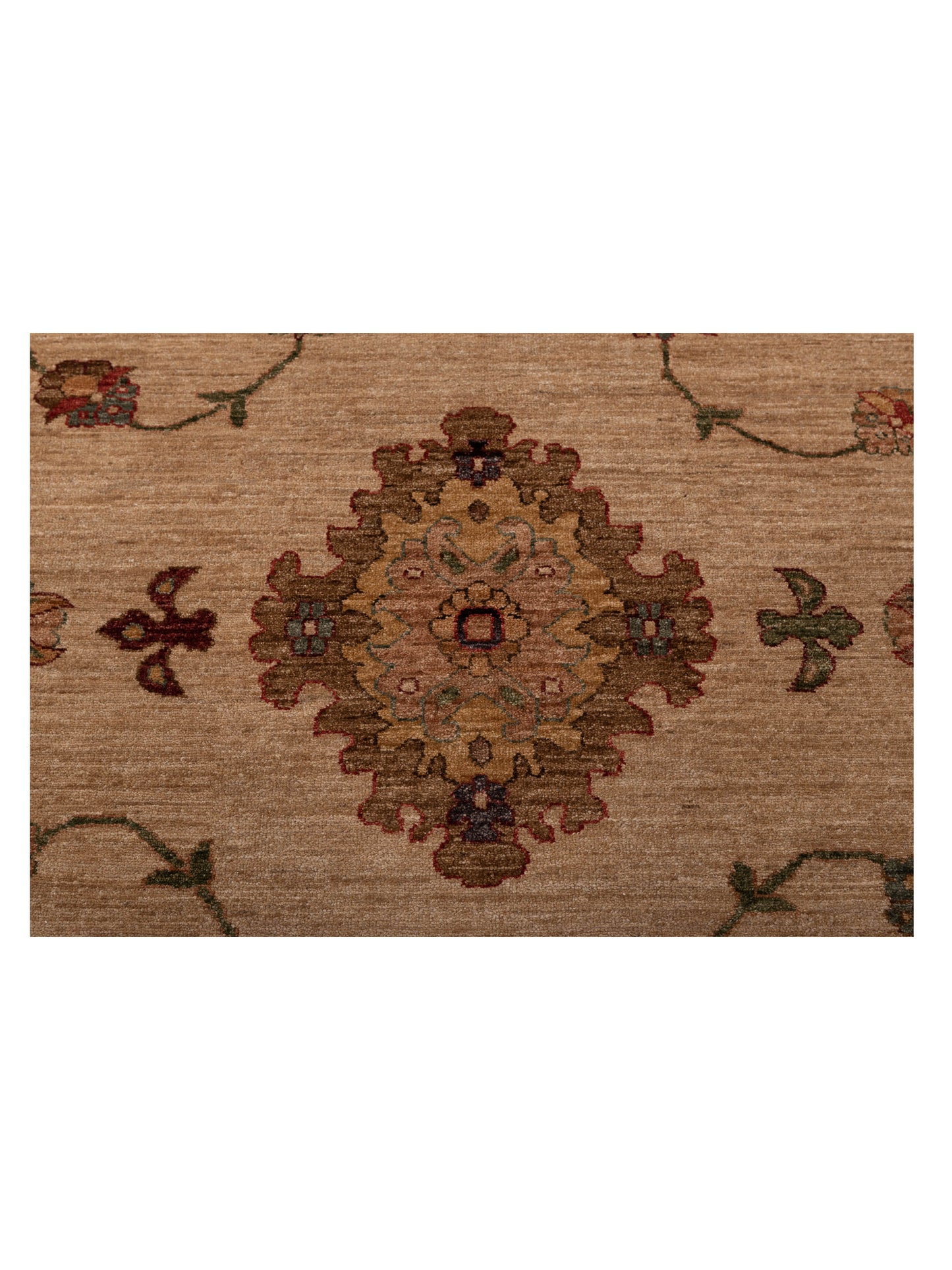 Elvan Tansu Ivory Gold 11x20 Hand Knotted Rug