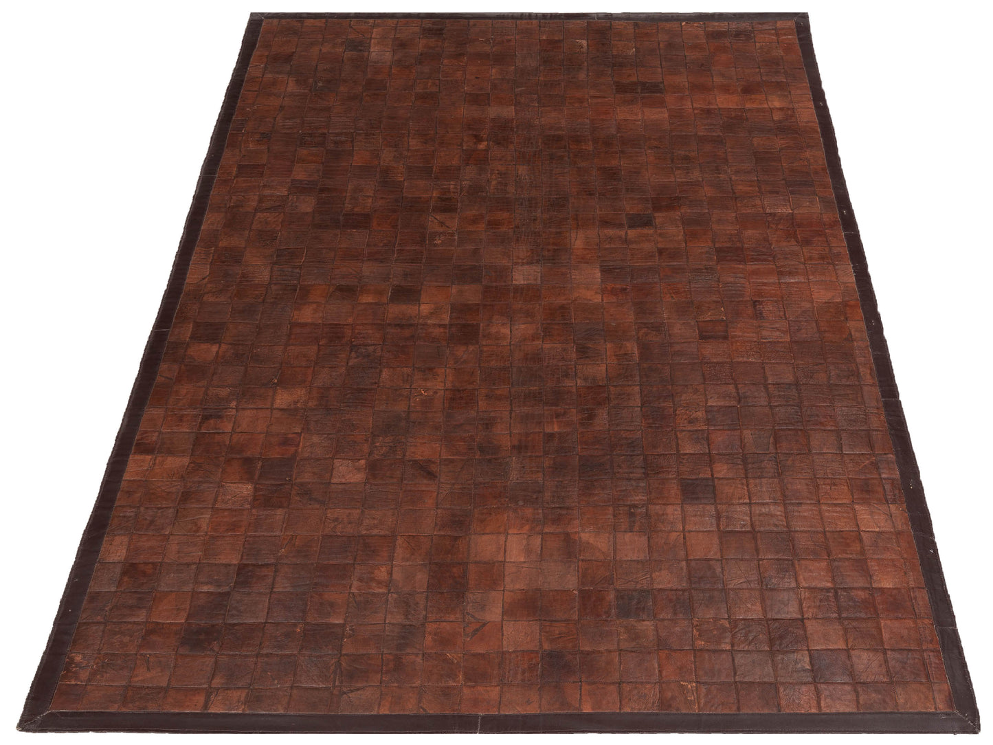 Leather 103674 Dark Brown Dark Brown 6x9 Hand Woven Rug