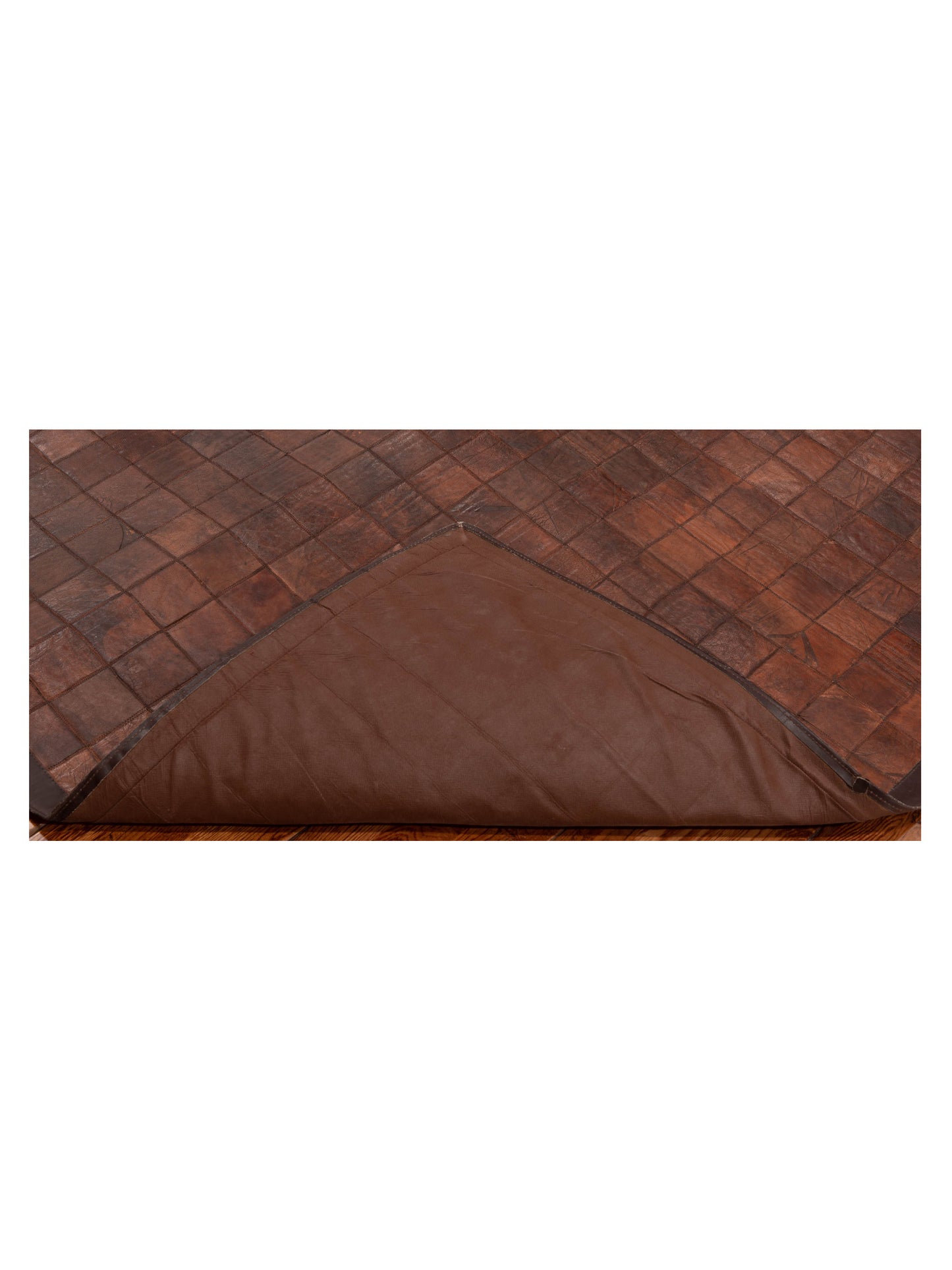 Leather 103674 Dark Brown Dark Brown 6x9 Hand Woven Rug