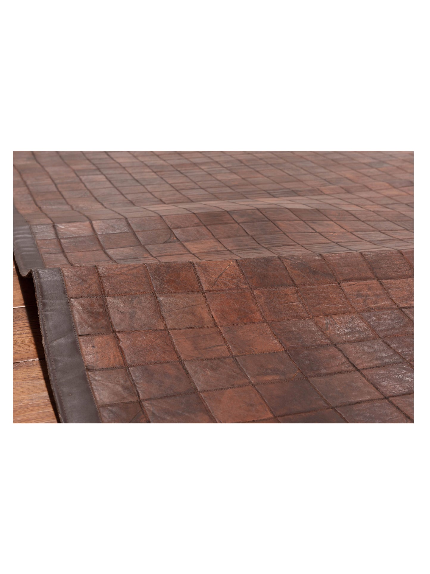 Leather 103674 Dark Brown Dark Brown 6x9 Hand Woven Rug