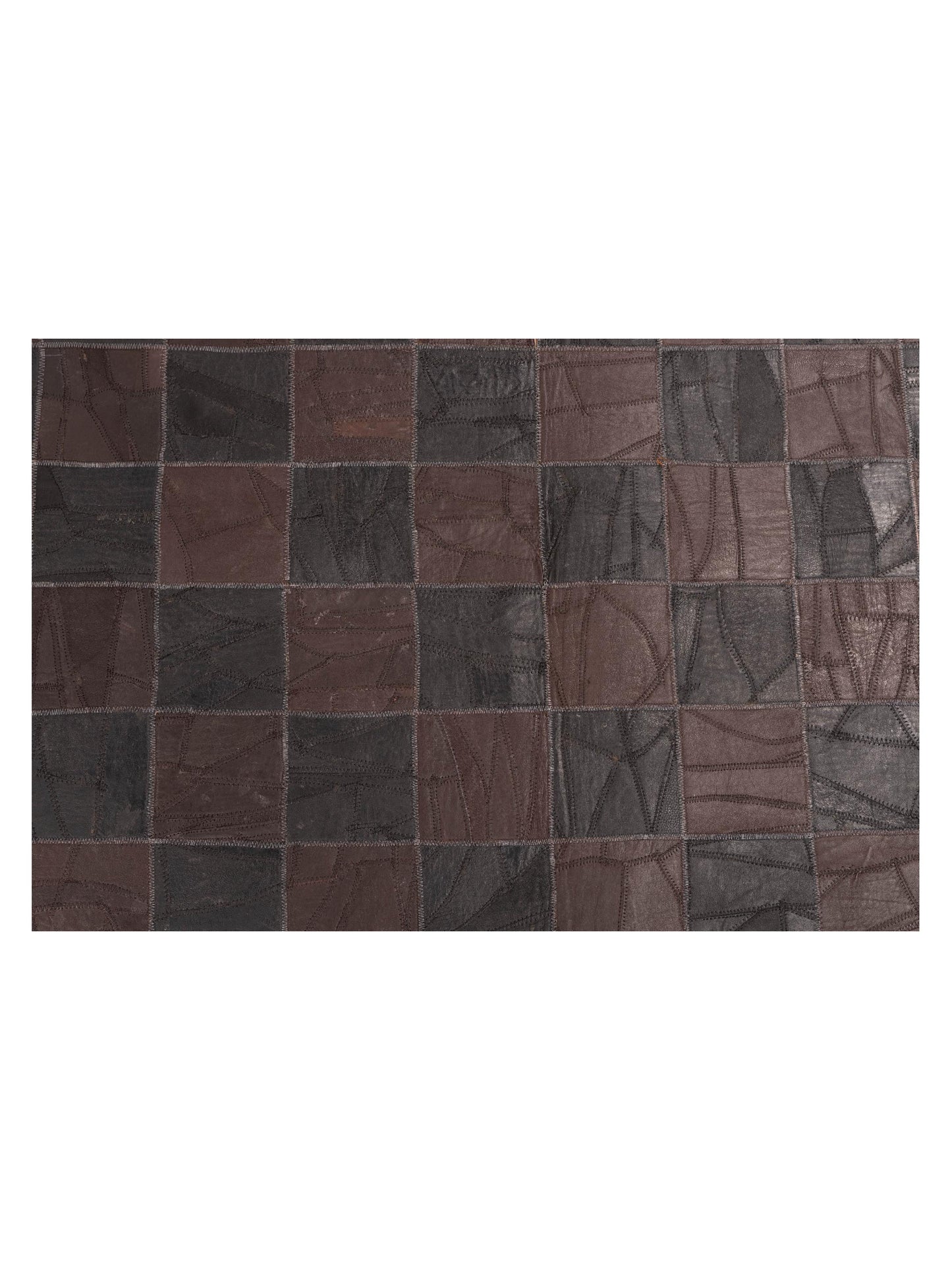 Leather 103675 Dark Brown Dark Brown 6x9 Hand Woven Rug