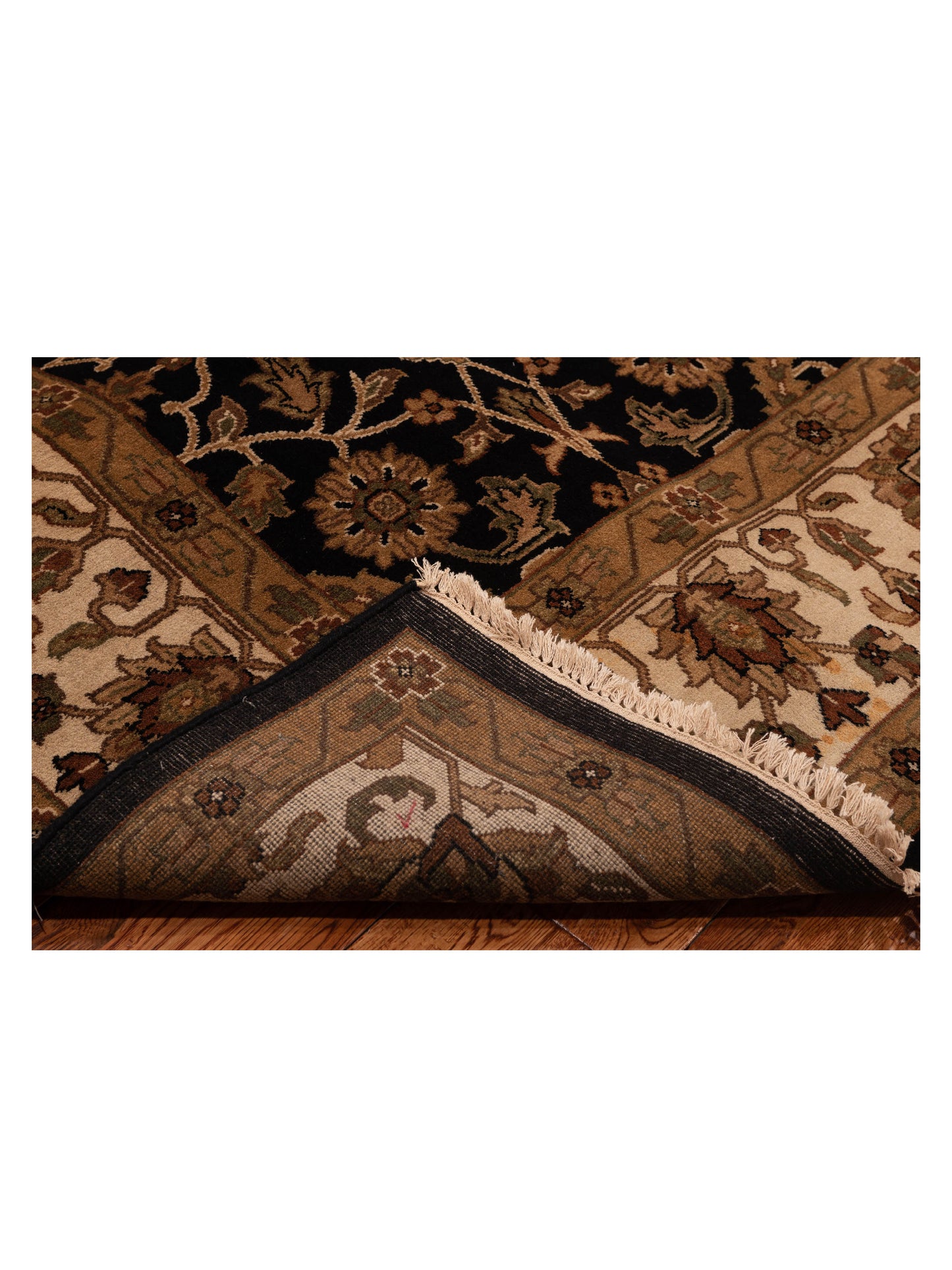 Platinum 103856 Black Ivory 9x11.9 Hand Knotted Rug