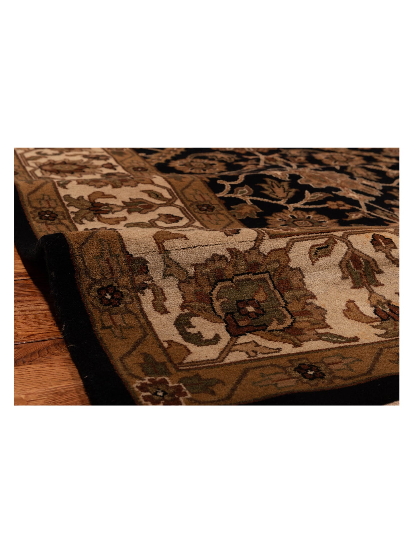 Platinum 103856 Black Ivory 9x11.9 Hand Knotted Rug