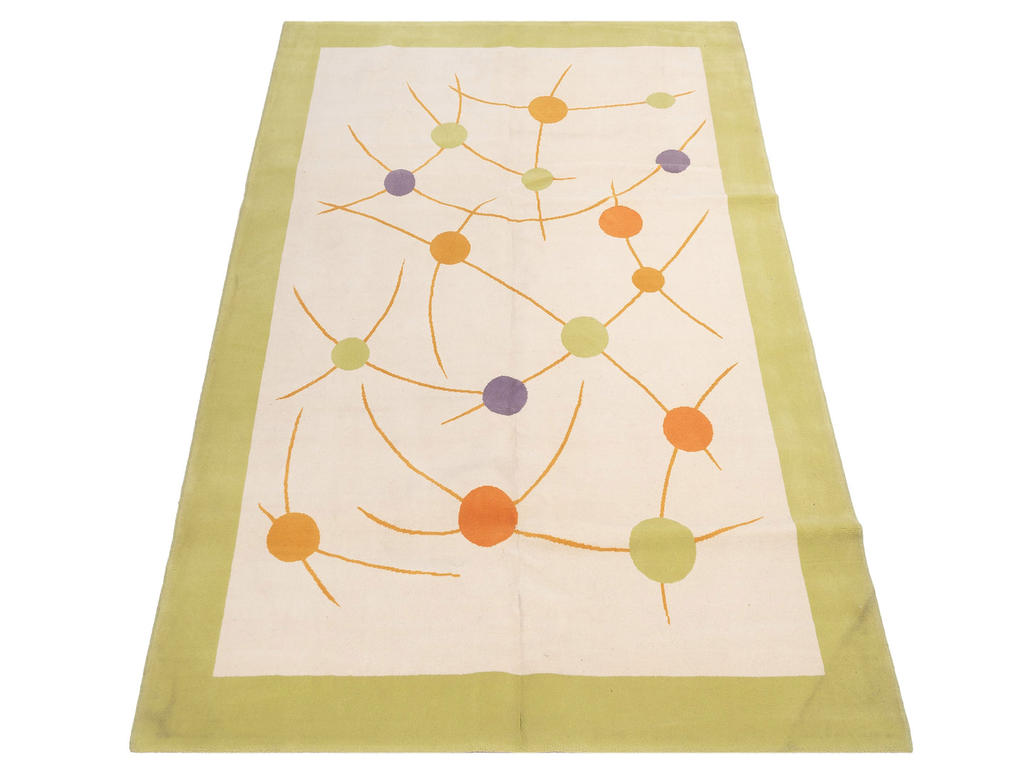 Alara 104025 Ivory Green 6.9x9.9 Machine Made Rug