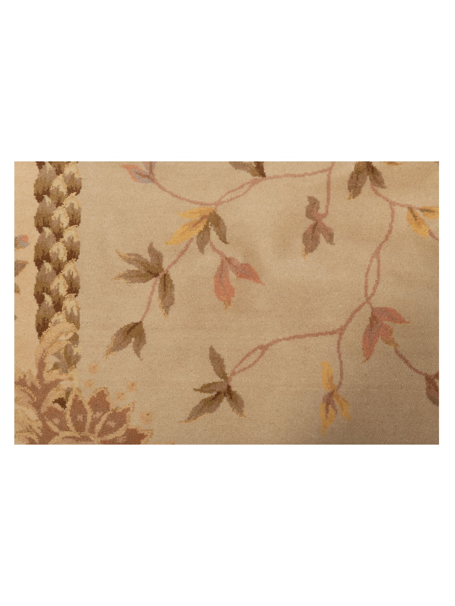 Magnolia 104078 Ivory Beige 7.9x9.8 Hand Knotted Rug